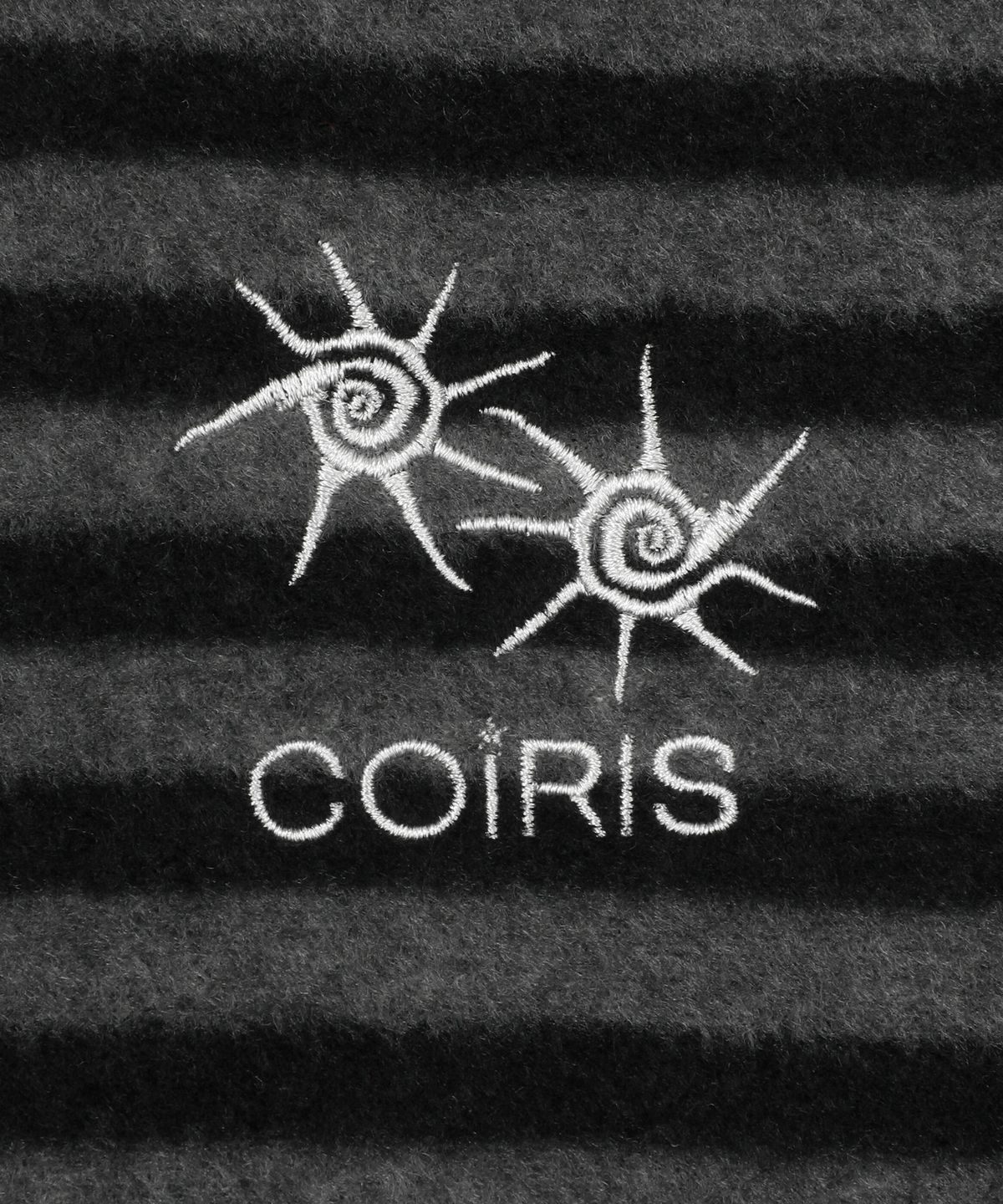 코이리스(COIRIS) 모아르 스트라이프 배색 후드 티 남녀공용