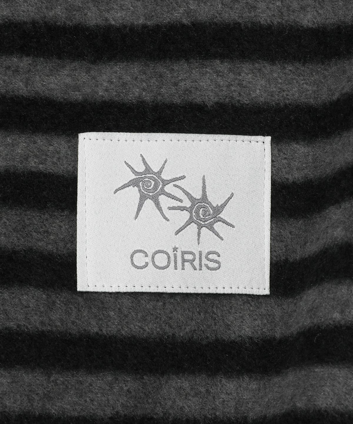 코이리스(COIRIS) 모아르 스트라이프 배색 후드 티 남녀공용