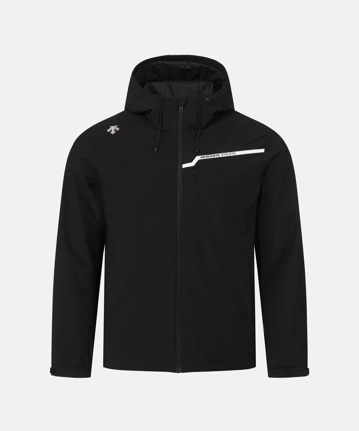 데상트(DESCENTE) 트레이닝 2LAYER 안감형 후드 집업 자켓 블랙 SR121TJK13