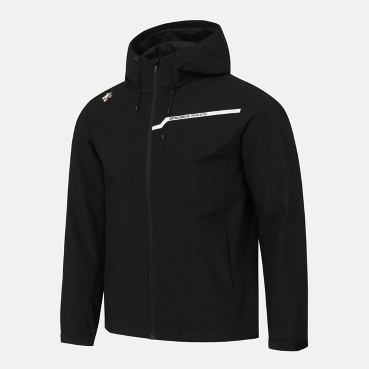 데상트(DESCENTE) 트레이닝 2LAYER 안감형 후드 집업 자켓 블랙 SR121TJK13