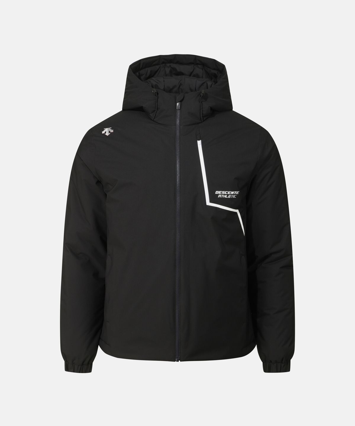 데상트(DESCENTE) 트레이닝 후드형 패딩 자켓 블랙 SR121TPD12
