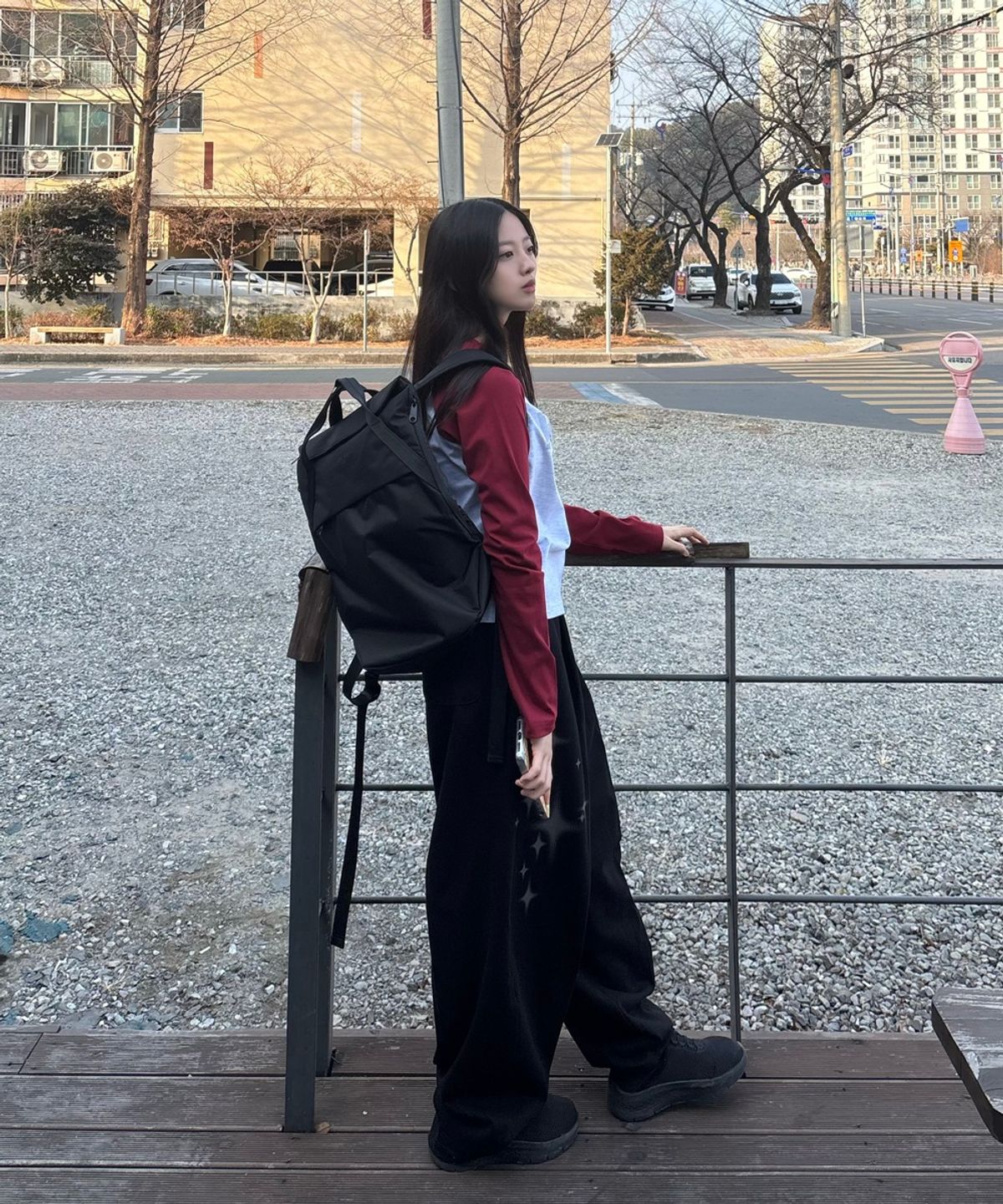 마흐(MAH) 에어리 데일리 심플 백팩 - 블랙