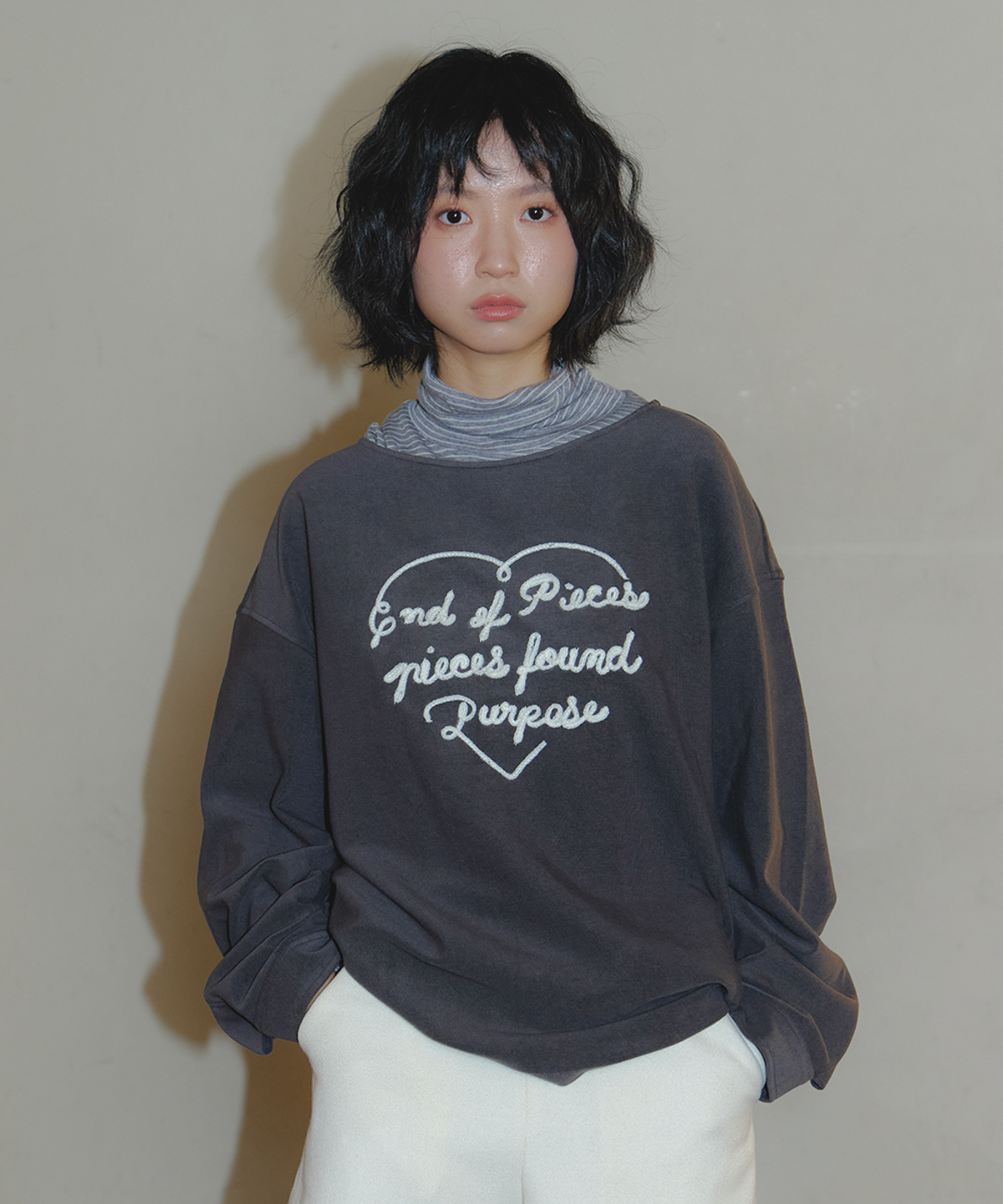리지(LEEZIE) Layer Turtleneck Stripe Tee (2Colors)
