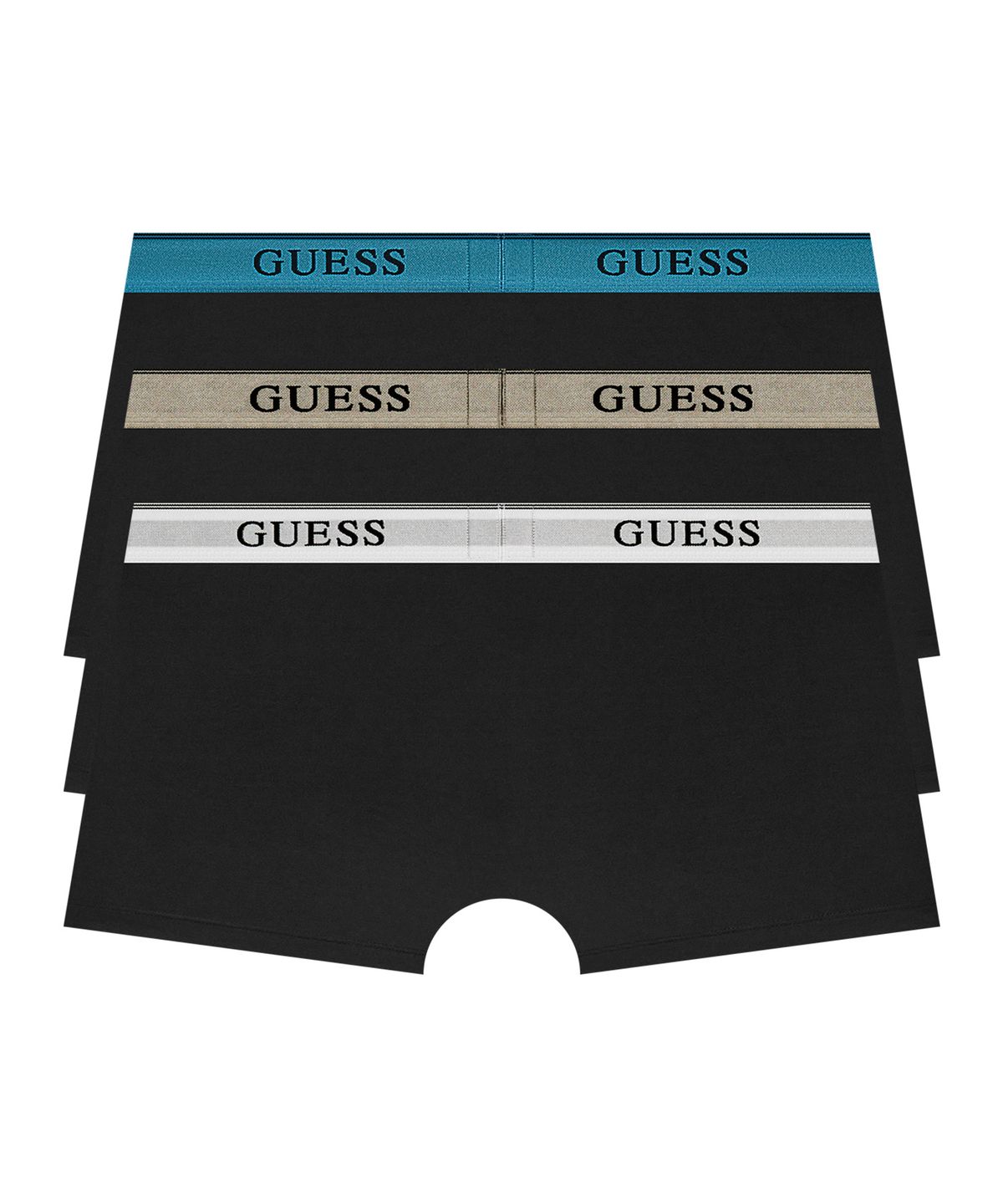 게스언더웨어(GUESS UNDERWEAR) 스파크 밴드 에어 드로즈 세트 3PACK (BK)