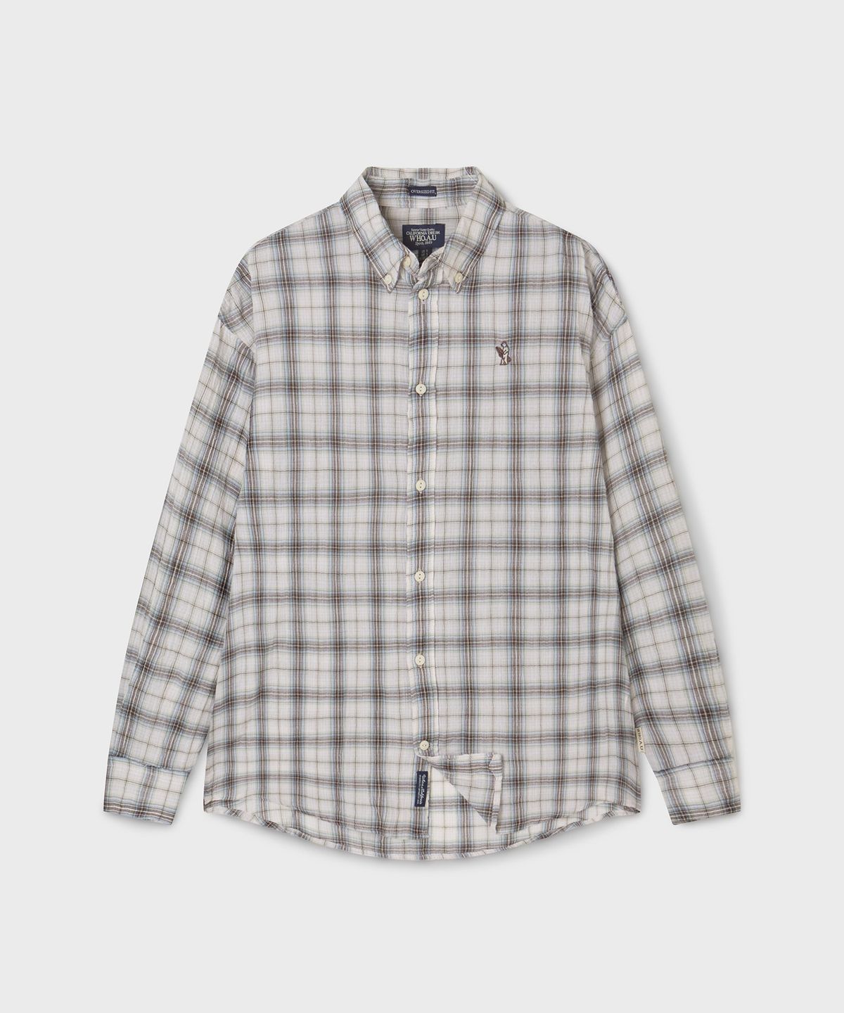 후아유(WHO.A.U) Summer Crinkle Check Shirts / WHYCG2371U