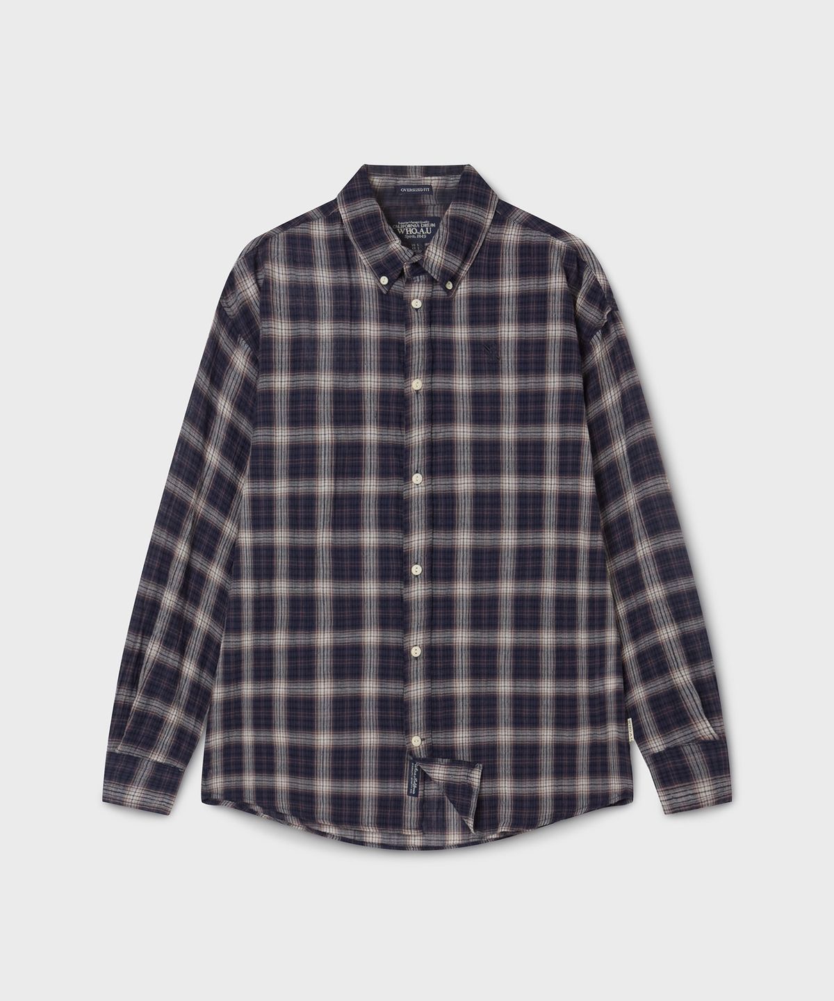 후아유(WHO.A.U) Summer Crinkle Check Shirts / WHYCG2371U