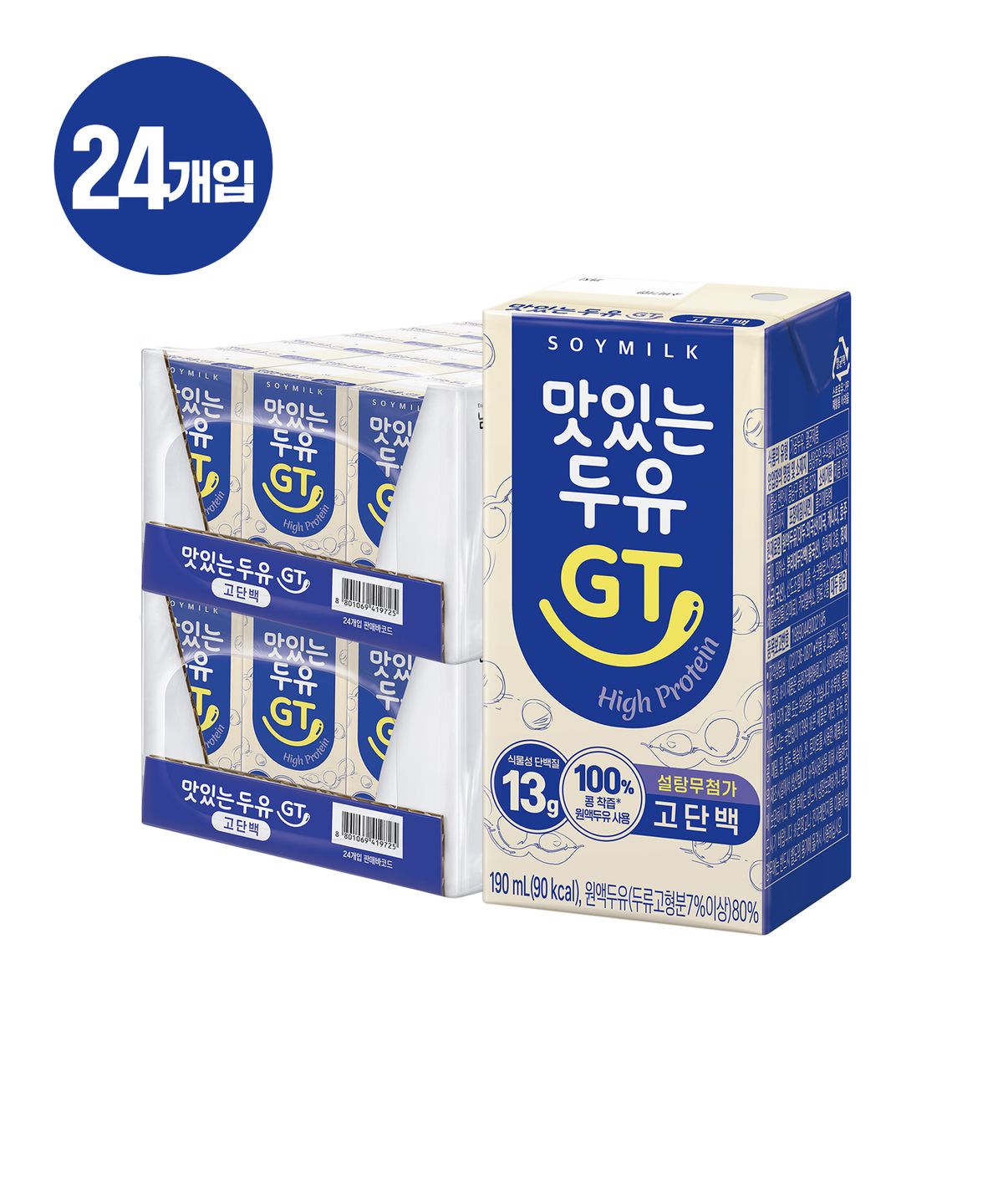 남양유업(NAMYANG) [24개] 맛있는 두유 GT 고단백 190ml