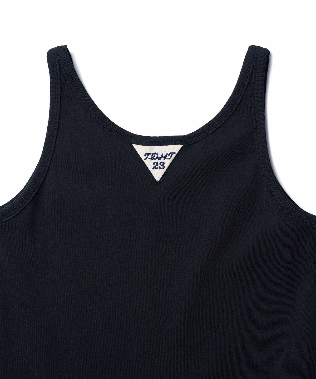 튜드먼트(TTUDEMENT) 50s EMBROIDERED SLEEVELESS T-SHIRT_BLACK