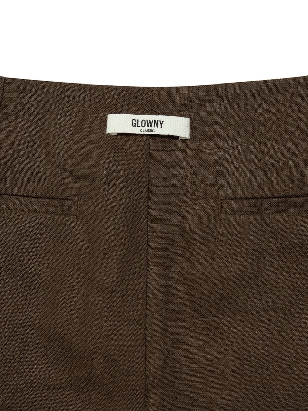 글로니(GLOWNY) G LINEN SLACKS (BROWN)