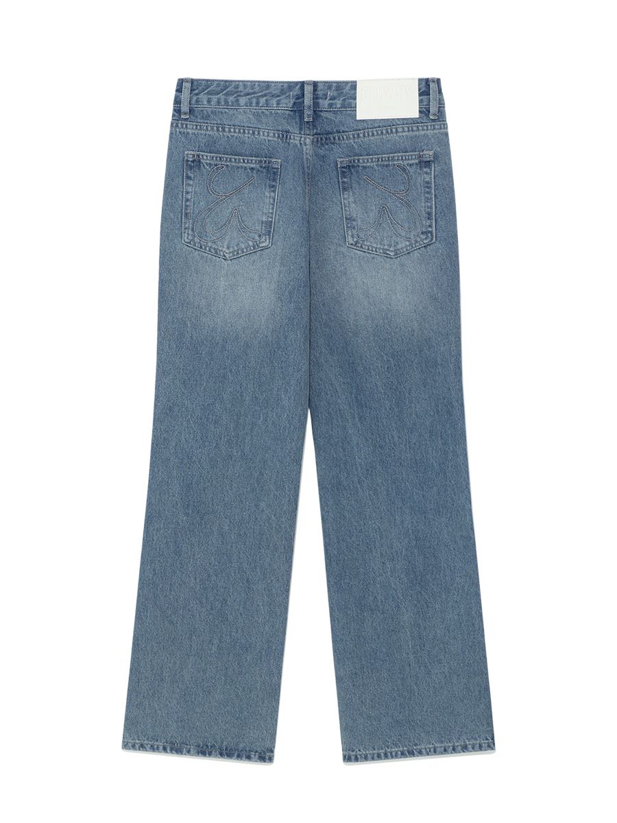 MUSINSA公式 | GLOWNY THE RODEO JEANS (WASHED BLUE)