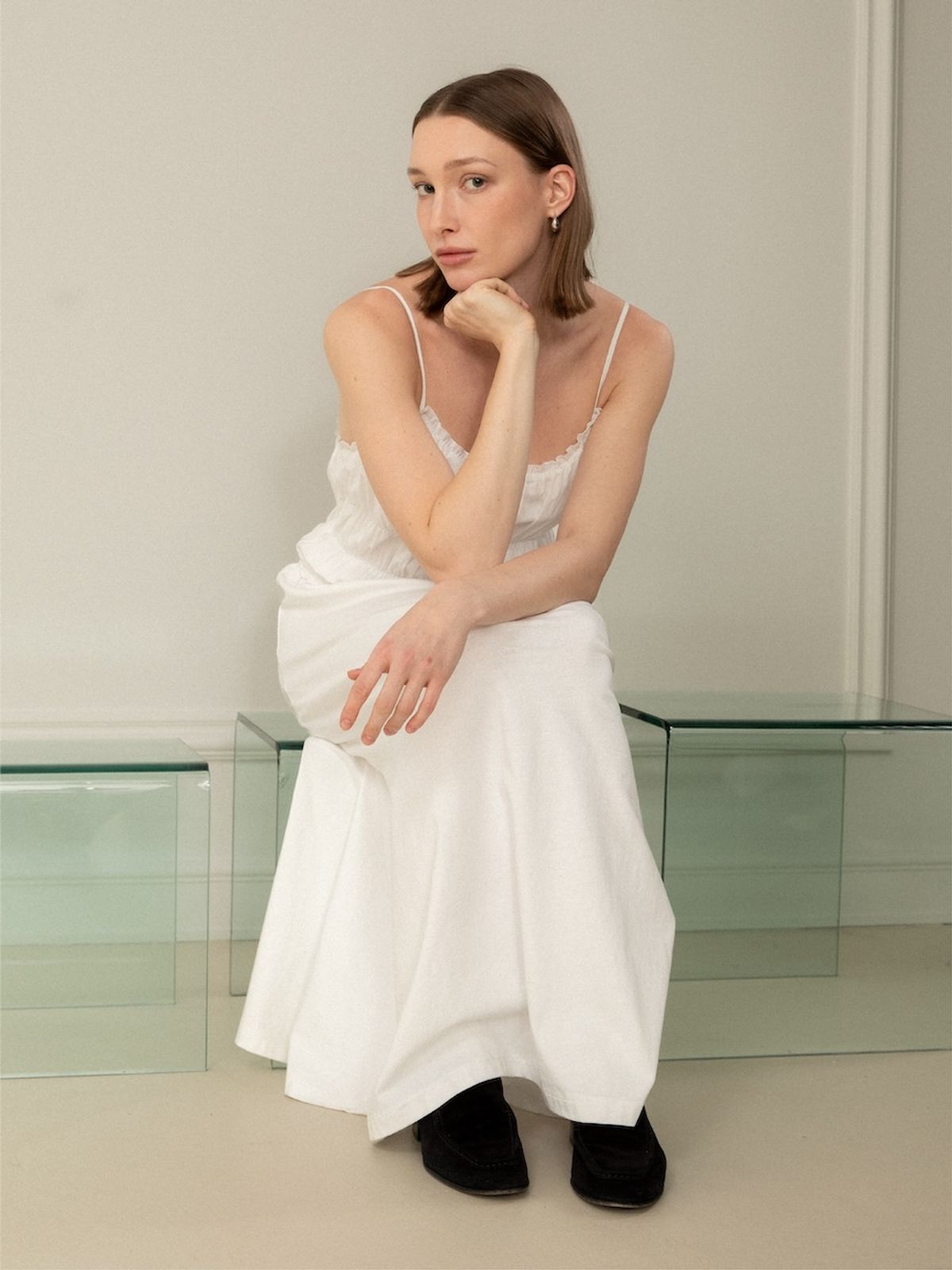 글로니(GLOWNY) G SLOW MORNING DRESS (IVORY)