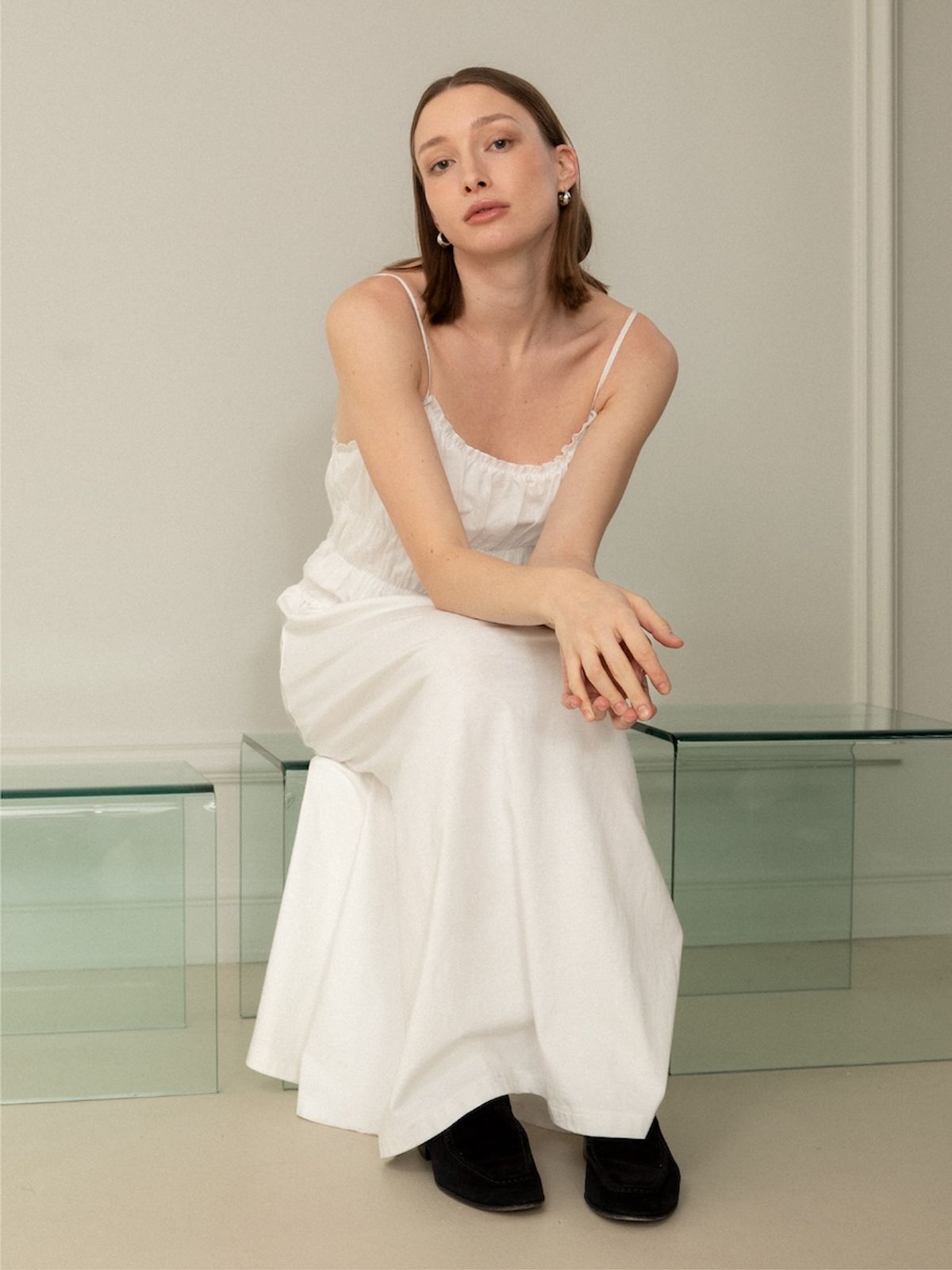 글로니(GLOWNY) G SLOW MORNING DRESS (IVORY)