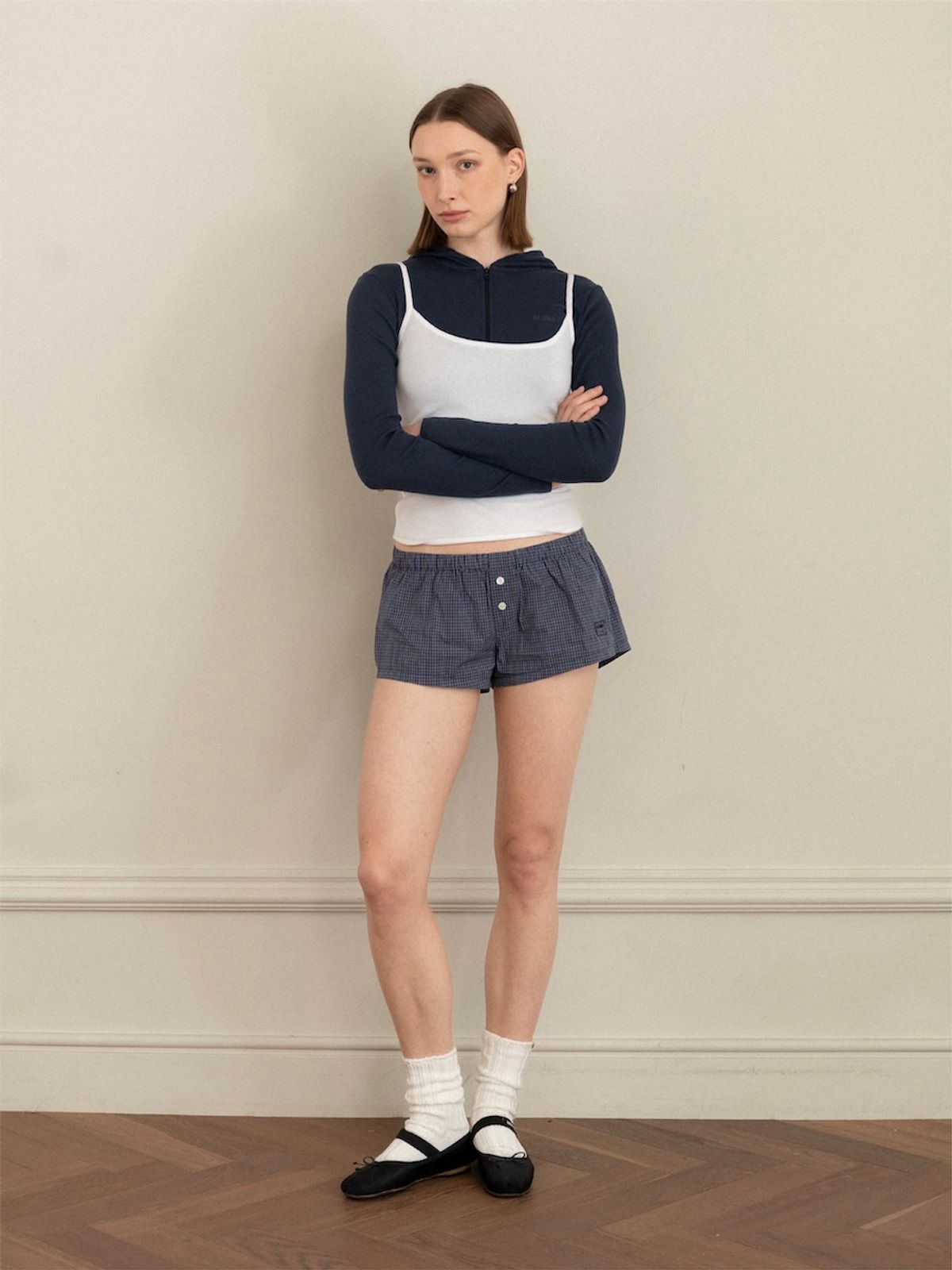 글로니(GLOWNY) G CLASSIC KNIT CAMISOLE (WHITE)