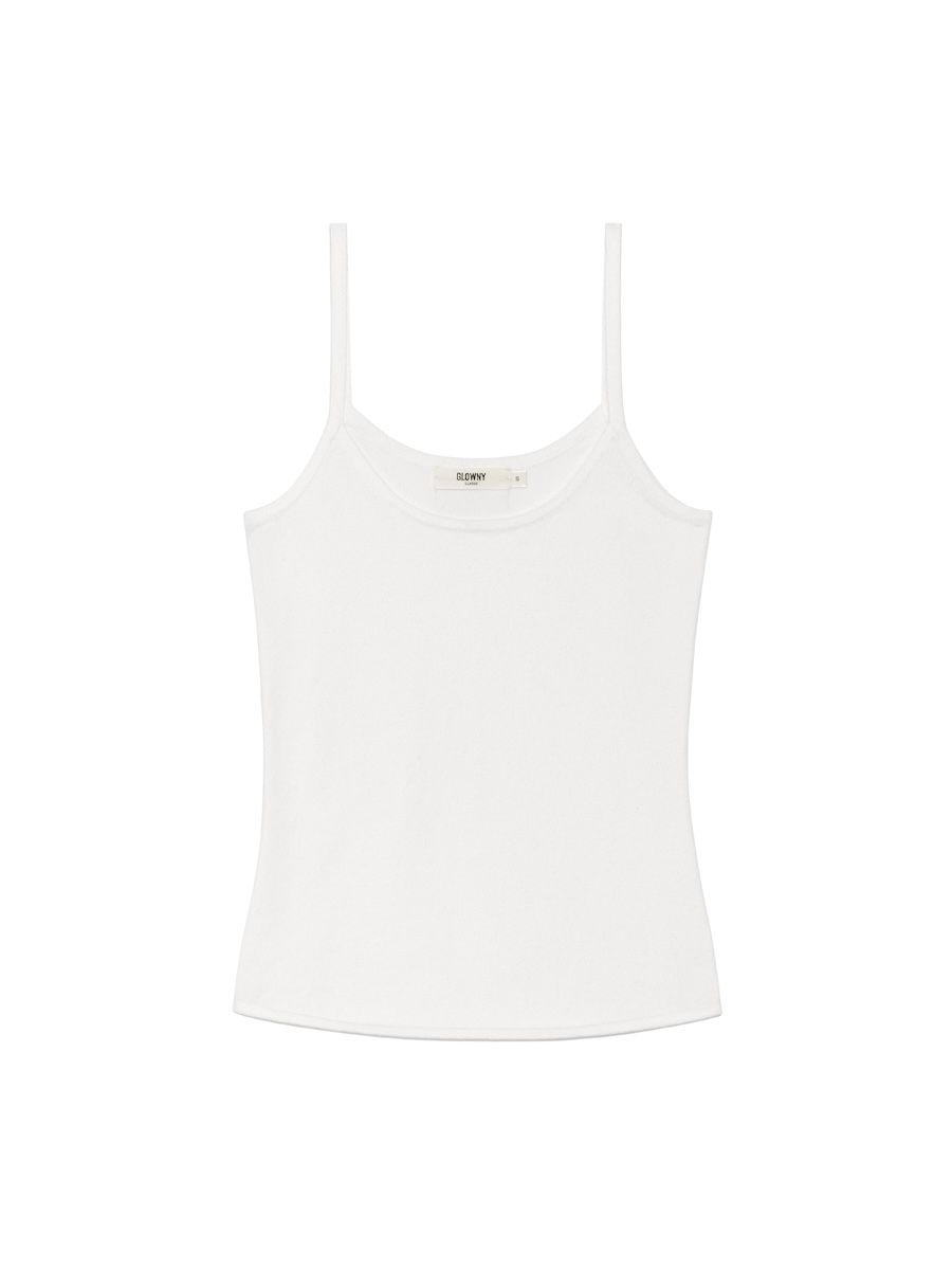 MUSINSA公式 | GLOWNY G CLASSIC KNIT CAMISOLE (WHITE)