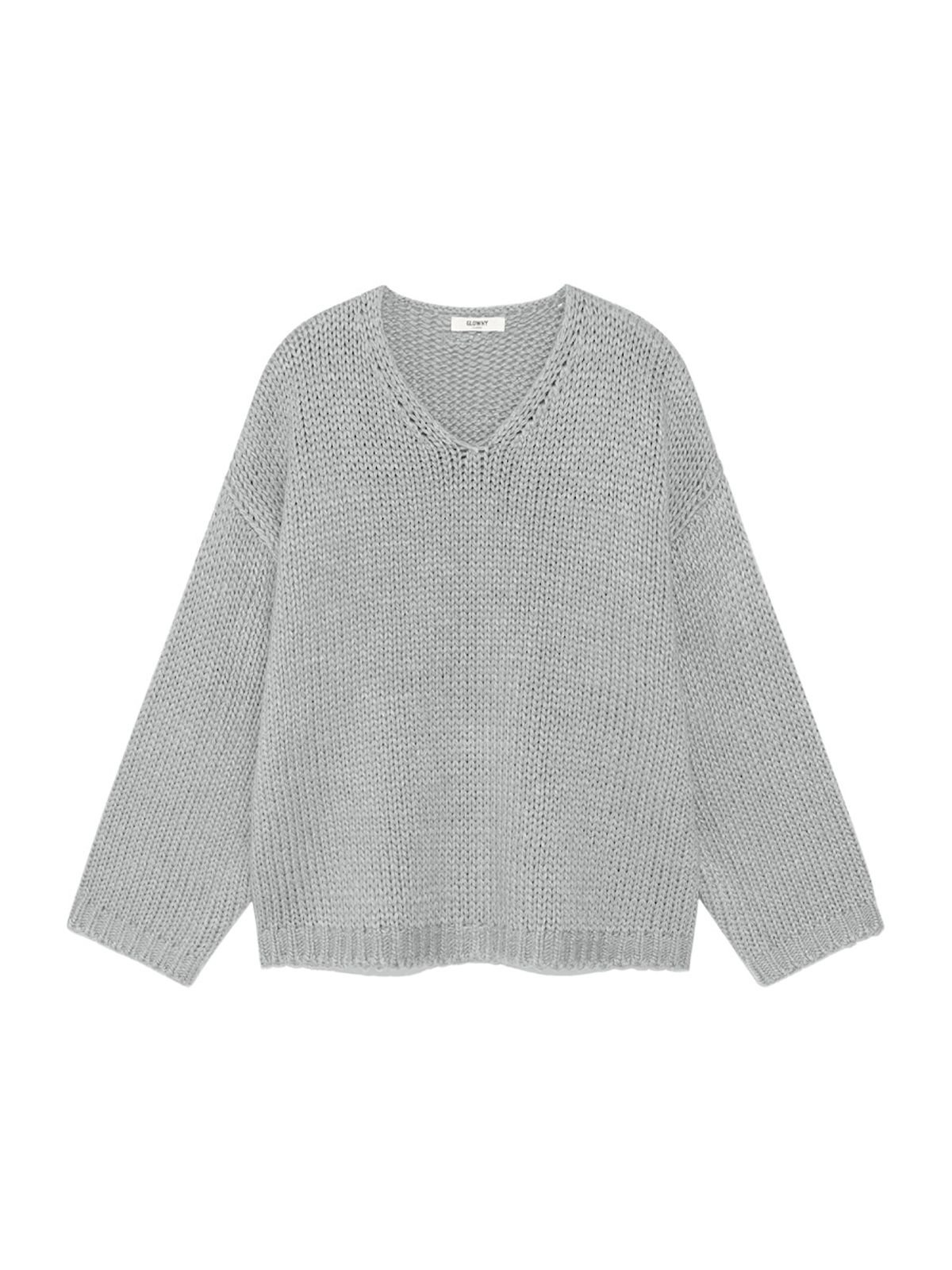 글로니(GLOWNY) G COZY OVER KNIT TOP (GRAY)