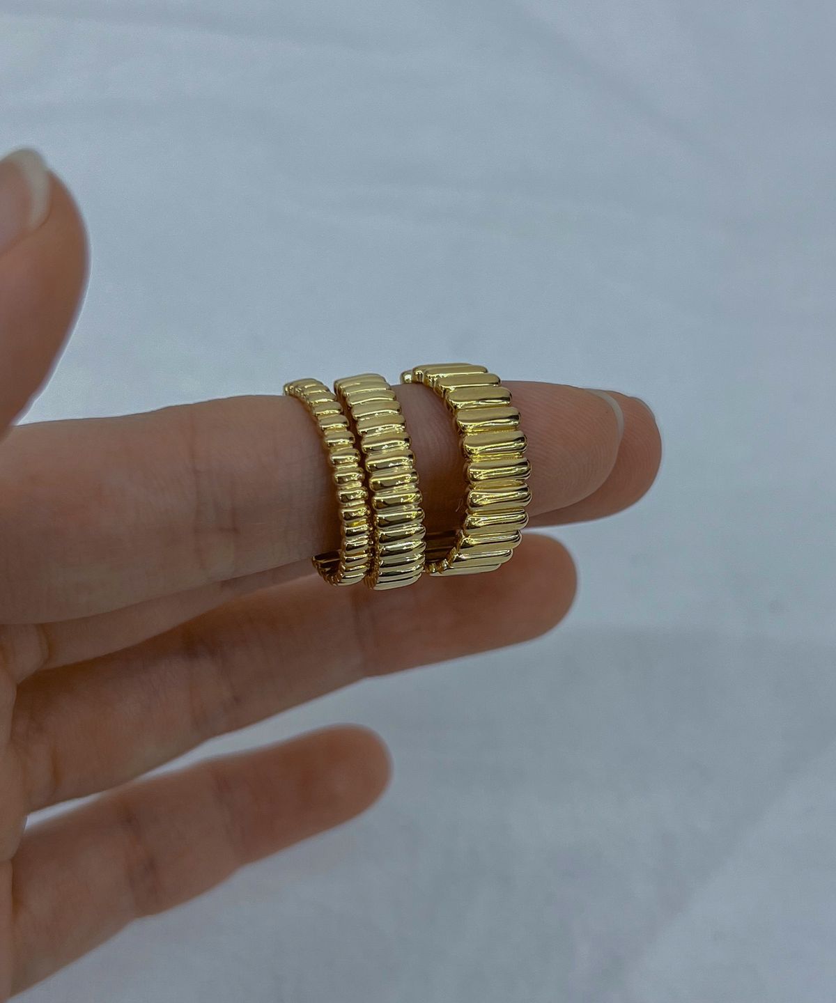 엘렌쥬얼리(HELENE JEWELRY) 925실버 컬럼 스트라이프 패턴 링 반지