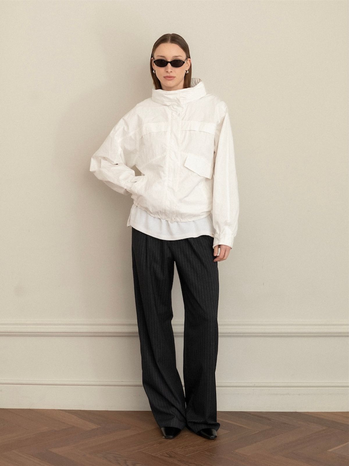 글로니(GLOWNY) G PACKABLE HOOD JACKET (IVORY)
