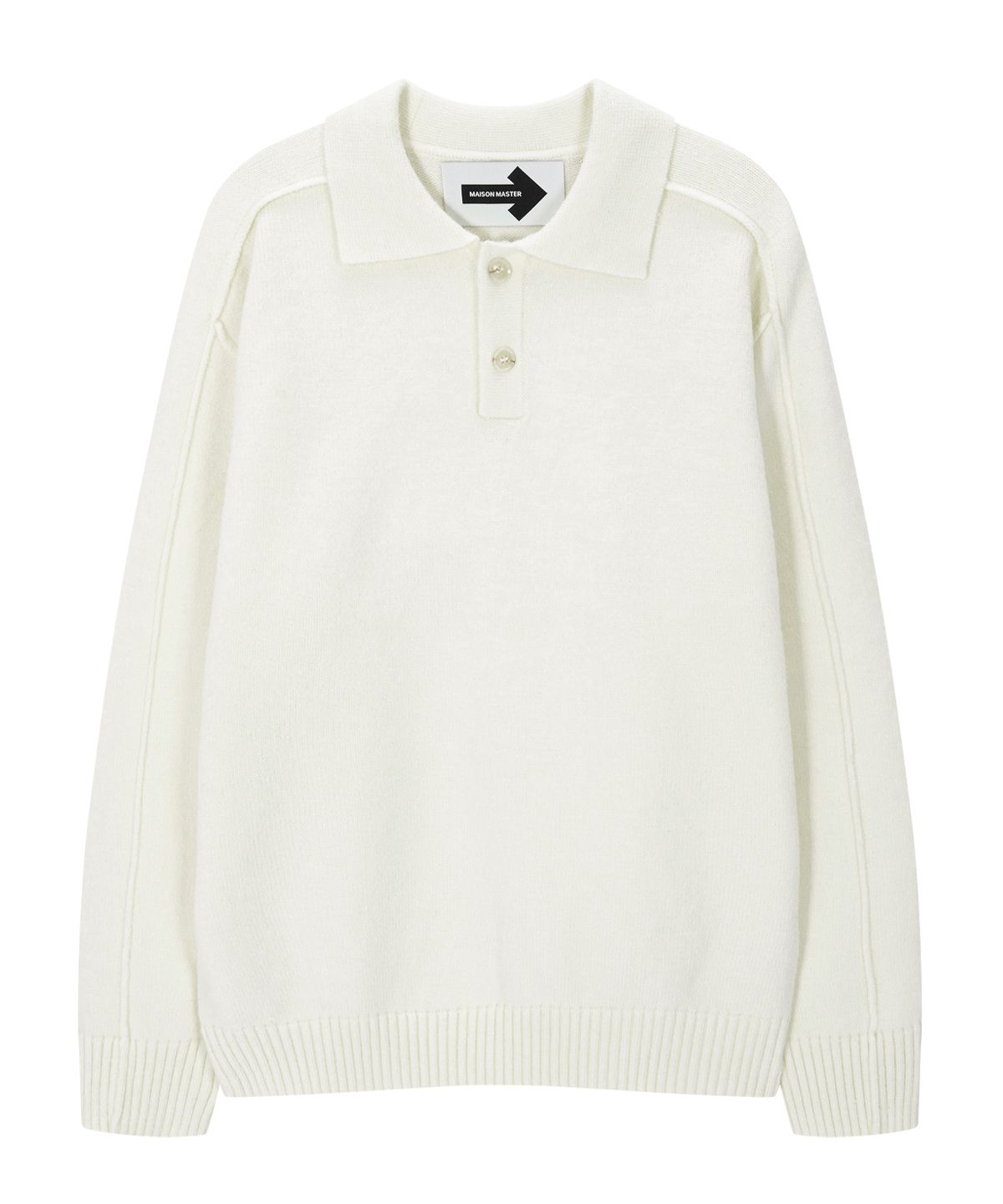 메종마스터(MAISON MASTER) 버튼 카라 가디건 브라운 (Buttoned Collared Cardigan /brown)