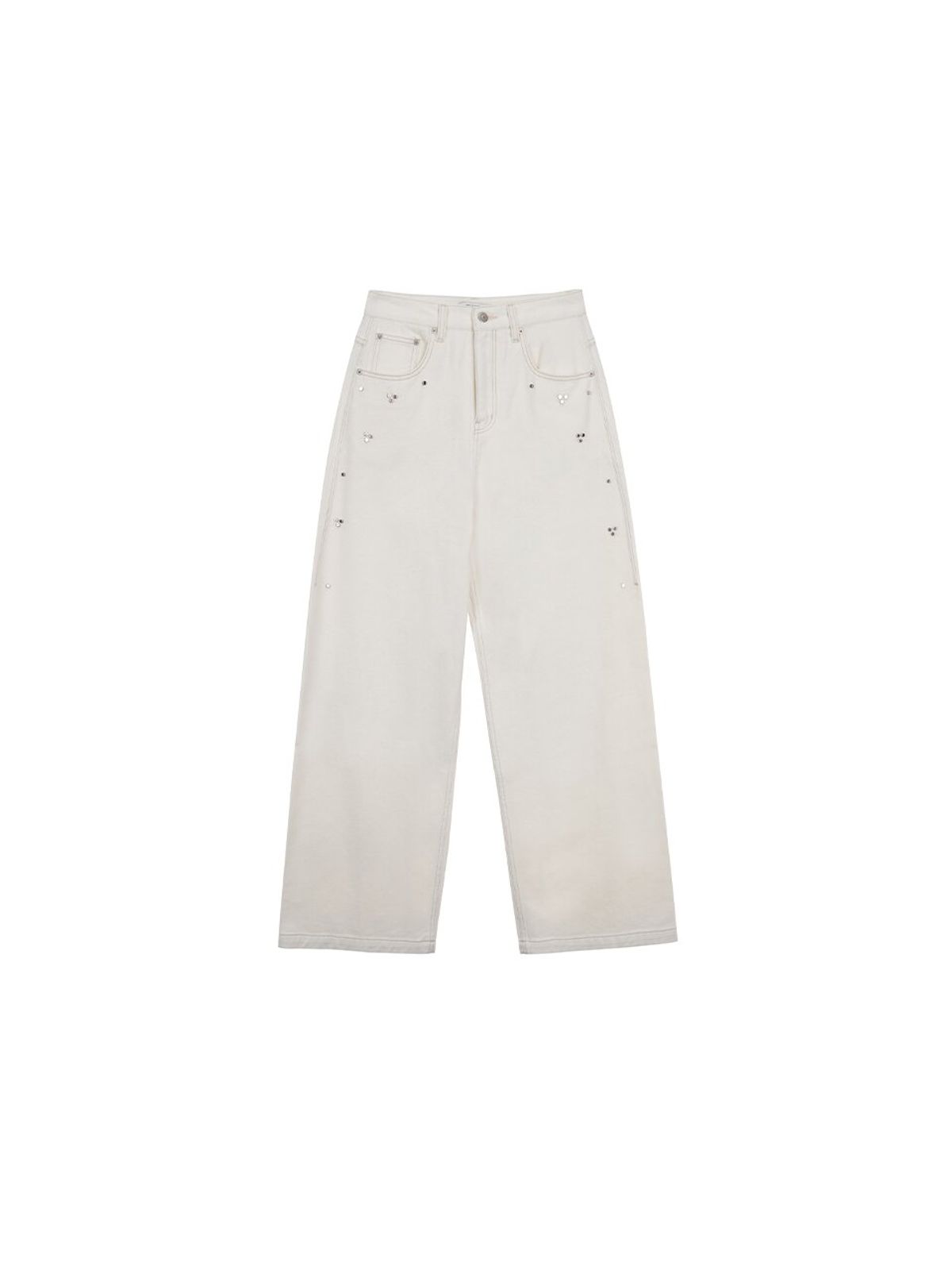 뮈뮈에르(MUEMUER) Wide Tapered Fit Stud Denim Pants MU2599DN905M