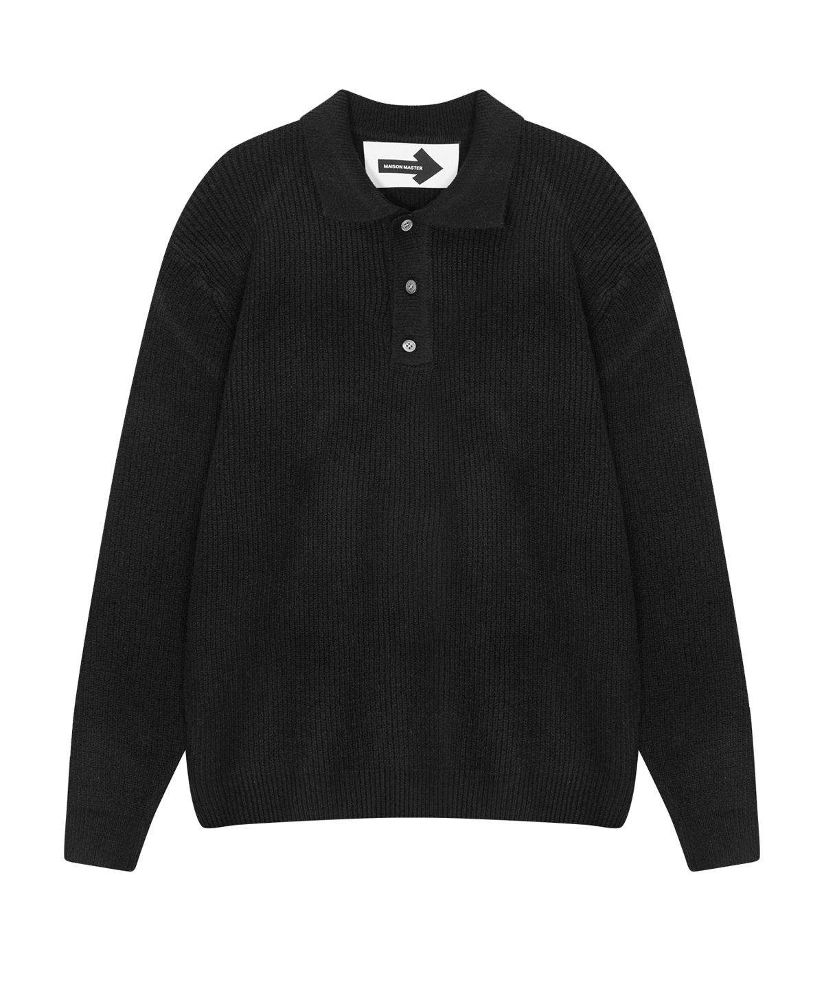 메종마스터(MAISON MASTER) 카라 골지올더 PK 니트 그레이(gray)