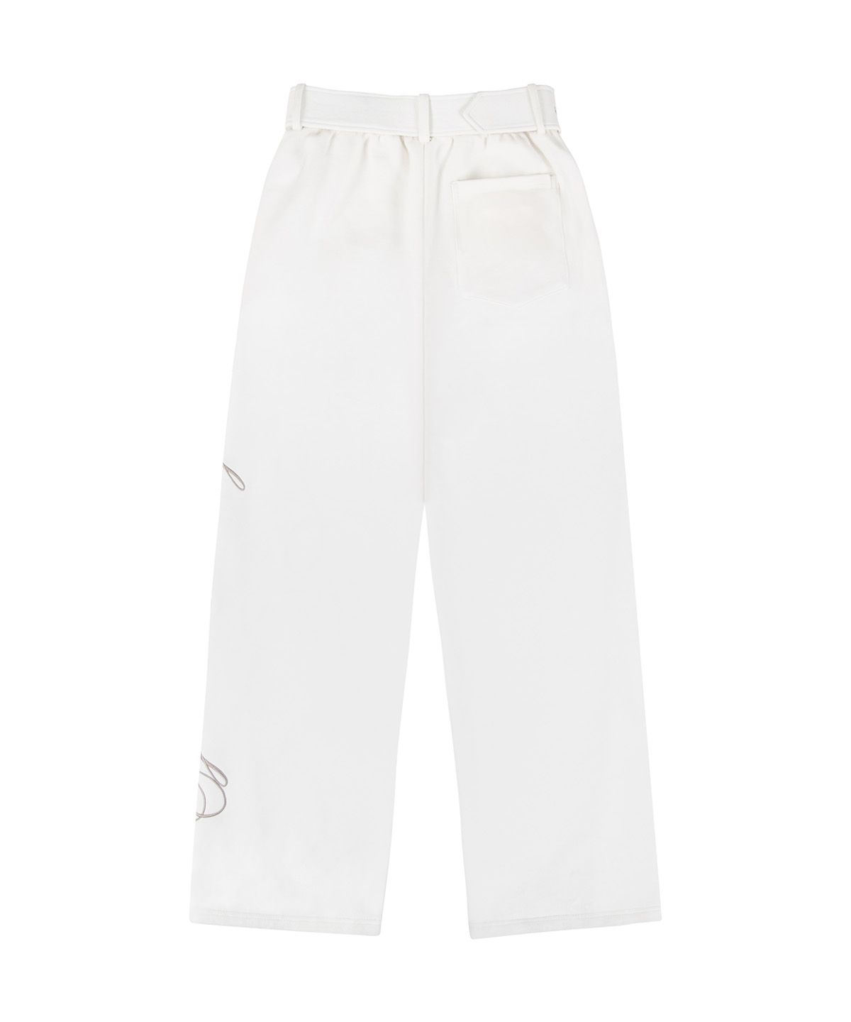 이와이이알(EYEER) Belted Zip-up Sweatpants - White