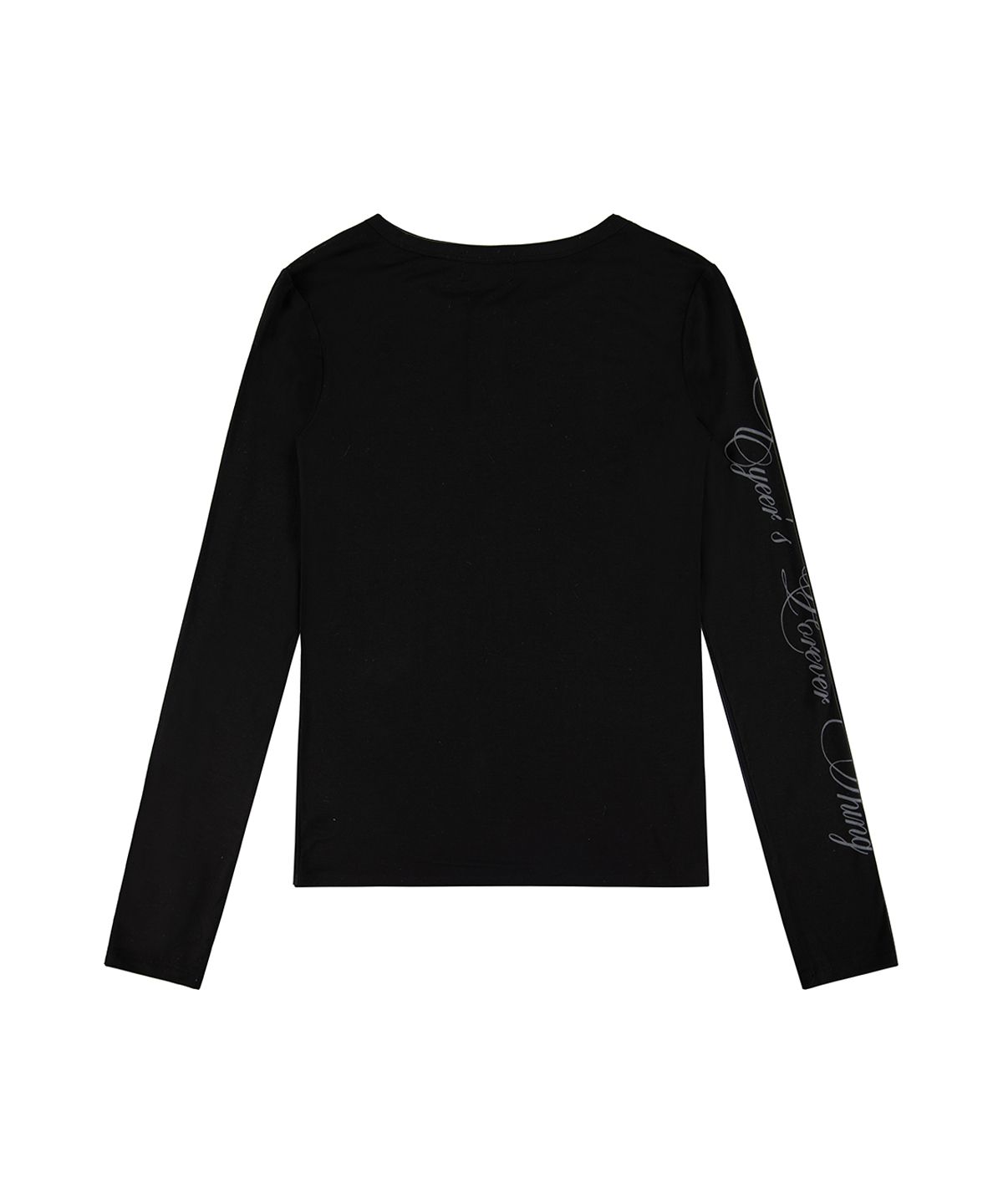 이와이이알(EYEER) Cross Logo Henley Neck Long Sleeve - Black