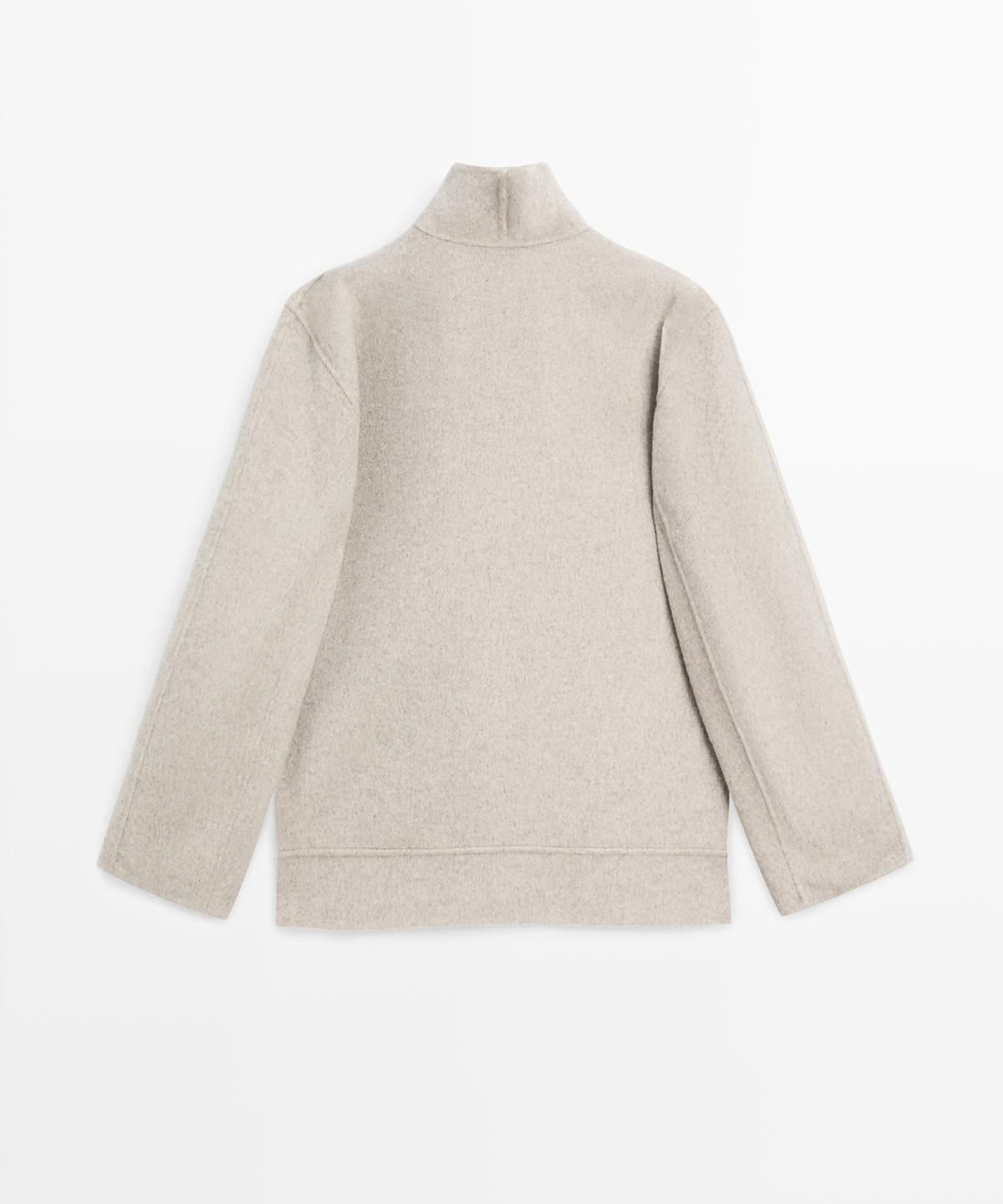 마시모두띠(MASSIMO DUTTI) 지퍼 디테일 울 블렌드 코트