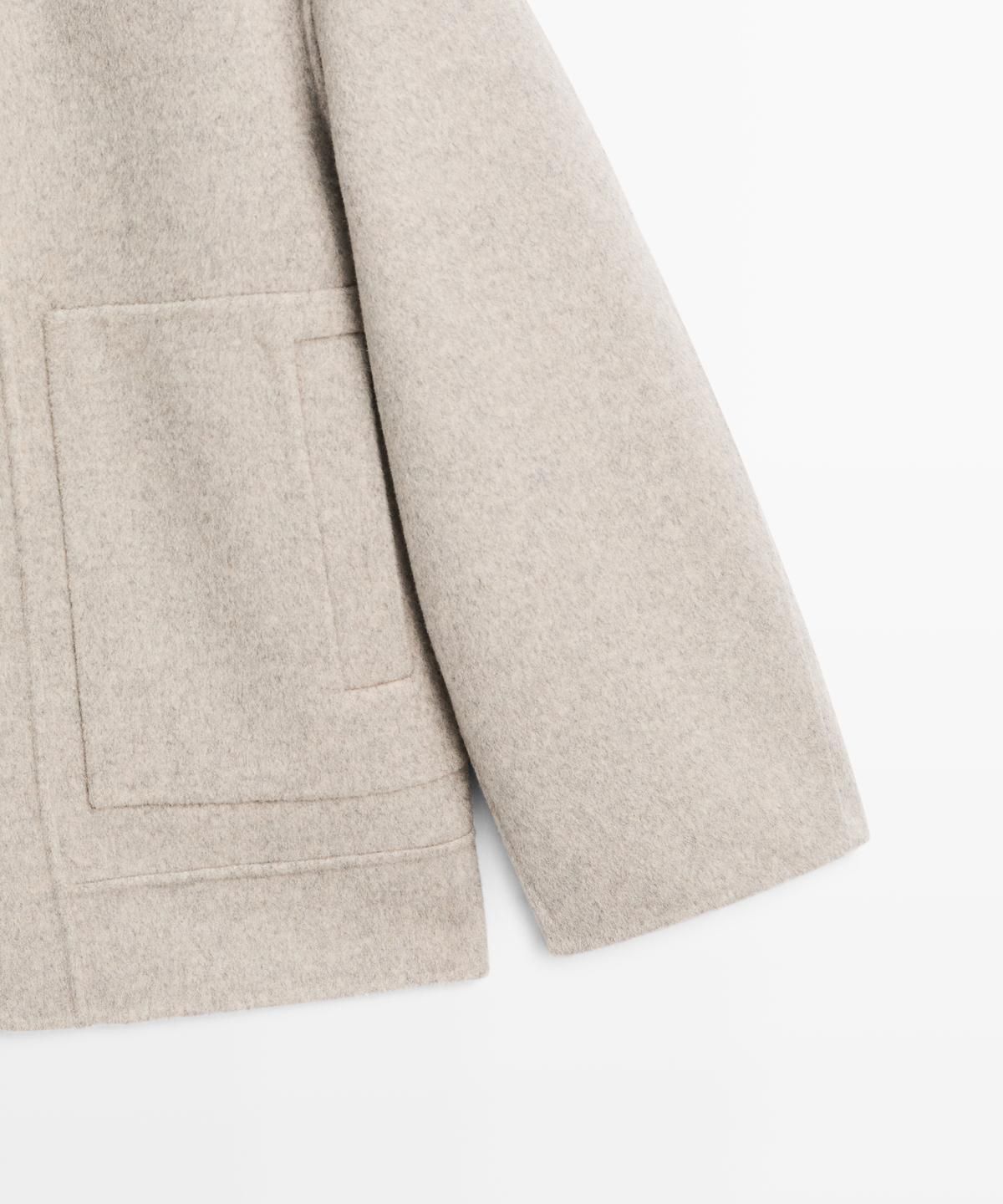 마시모두띠(MASSIMO DUTTI) 지퍼 디테일 울 블렌드 코트
