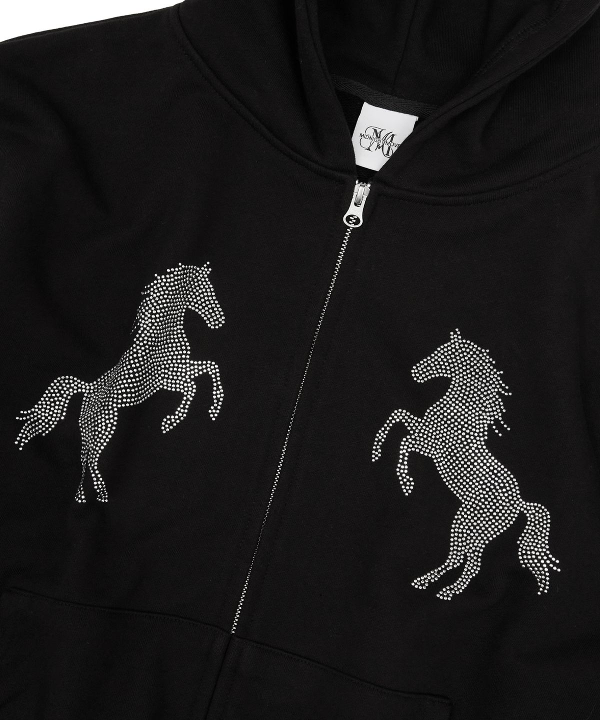 미드나잇 무브(MIDNIGHT MOVE) horse hood zip up (black)