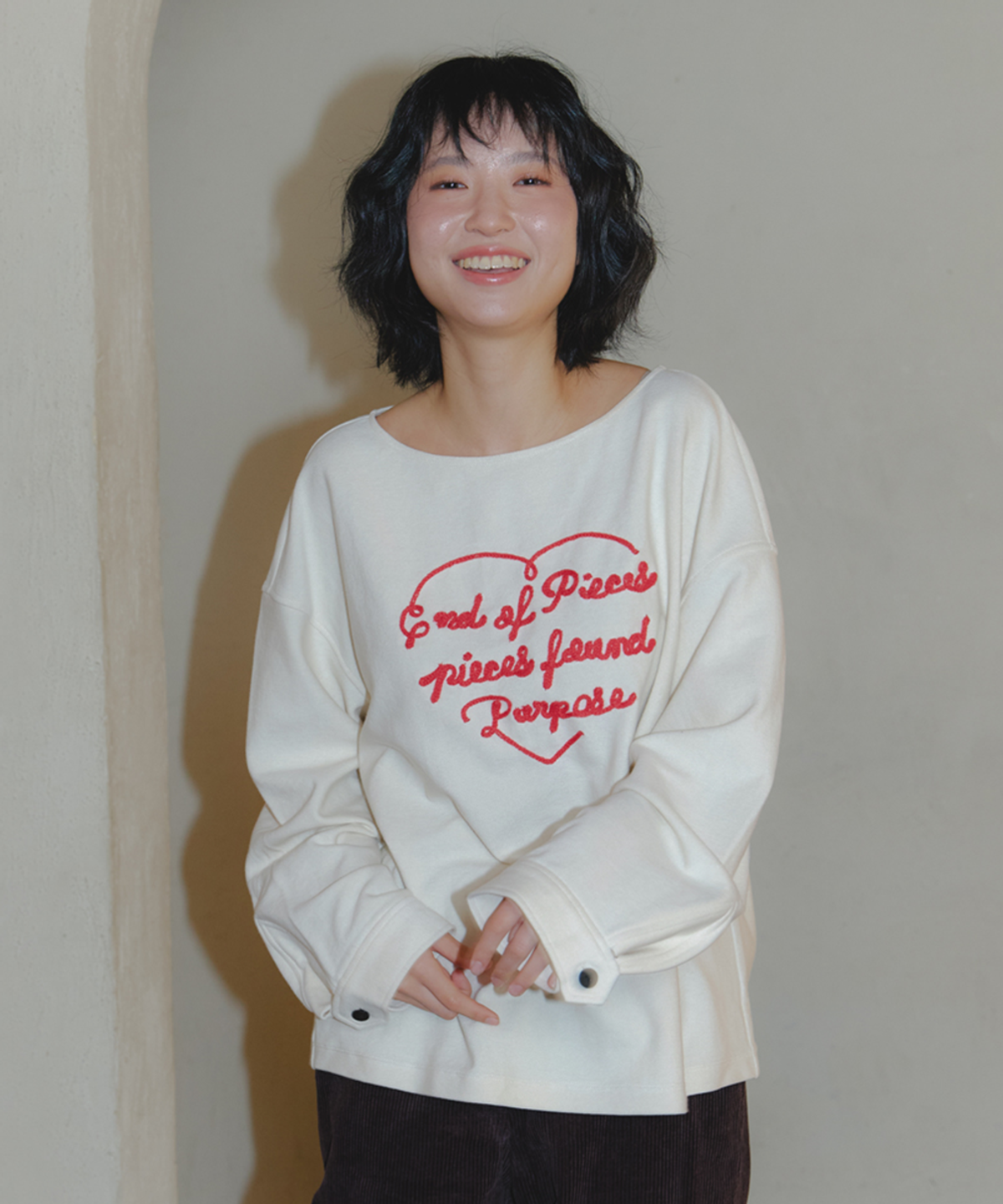 리지(LEEZIE) Heartpiece Boatneck Top (3Colors)