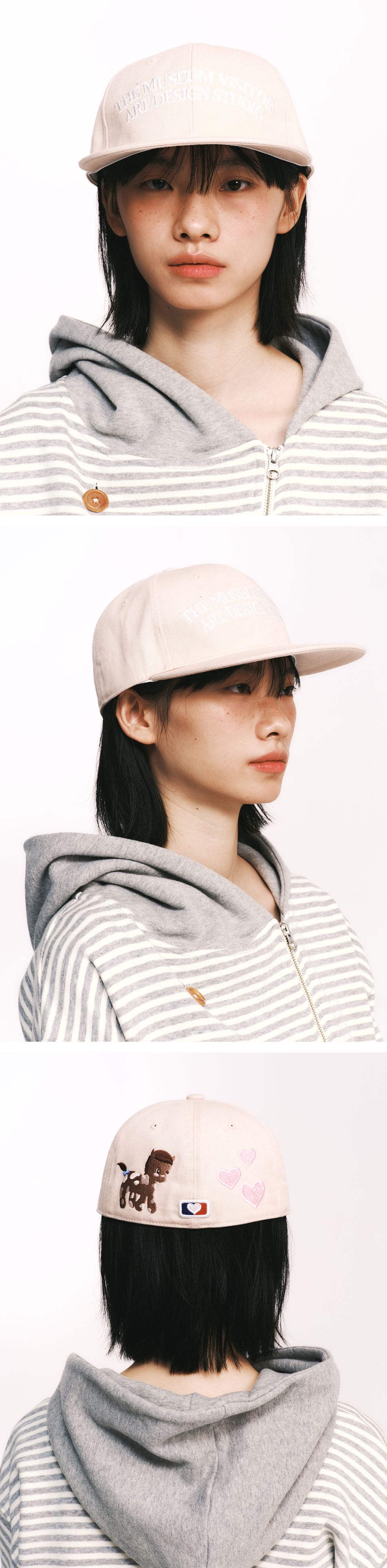 MUSINSA公式 | THEMUSEUMVISITOR PONY EMBROIDERY CAP (PINK)