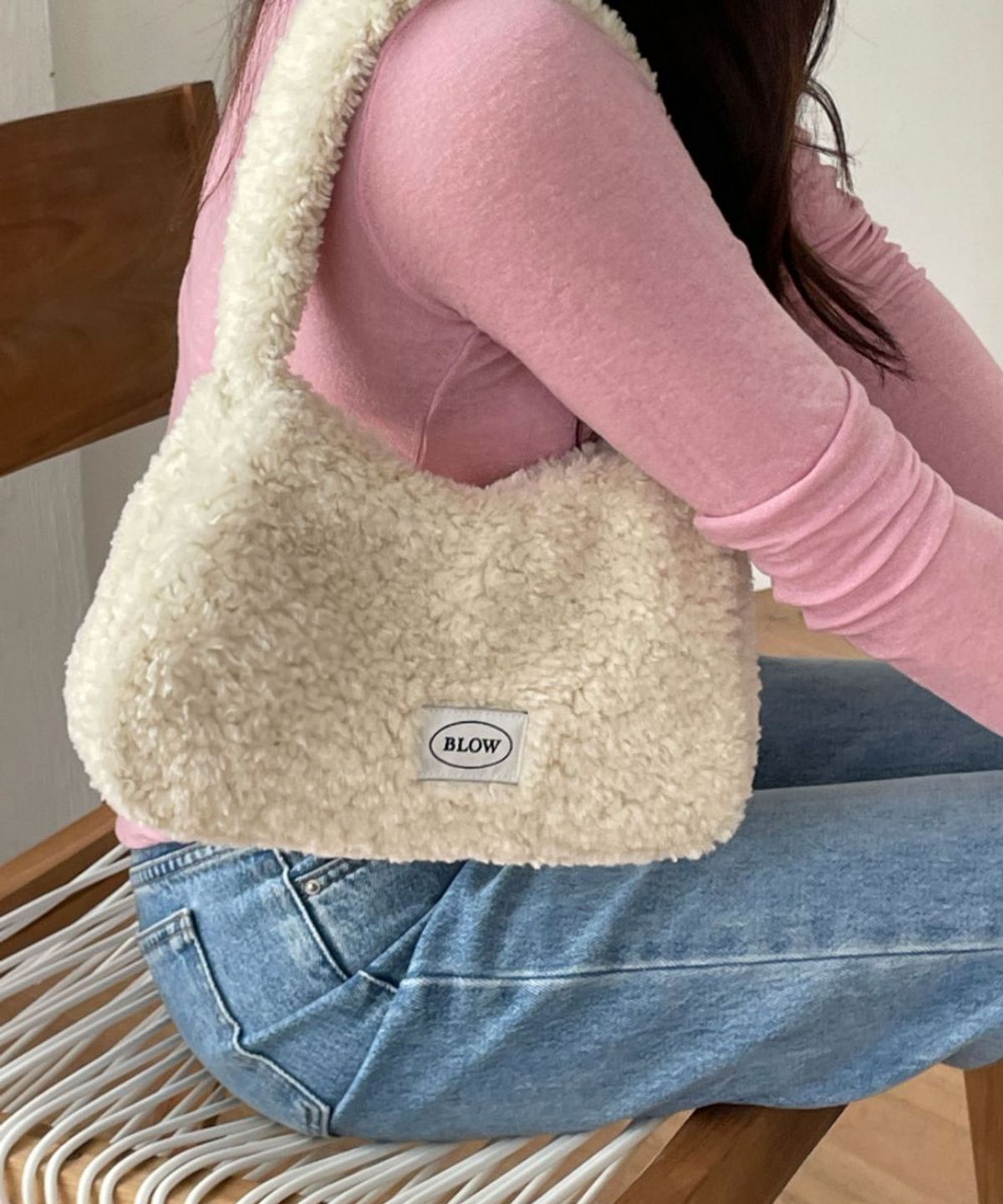블로우(BLOW) Teddy  hobo Bag(테디 호보 백)_ 2Color