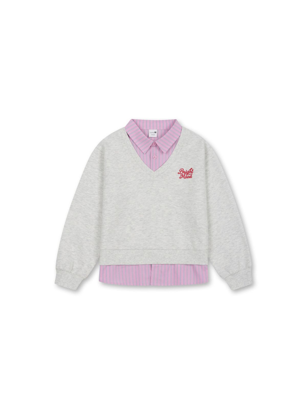 탑텐 키즈(TOPTEN KIDS) 여아 스쿠바 셔츠 레이어드스웨트셔츠_MKG2TR2202