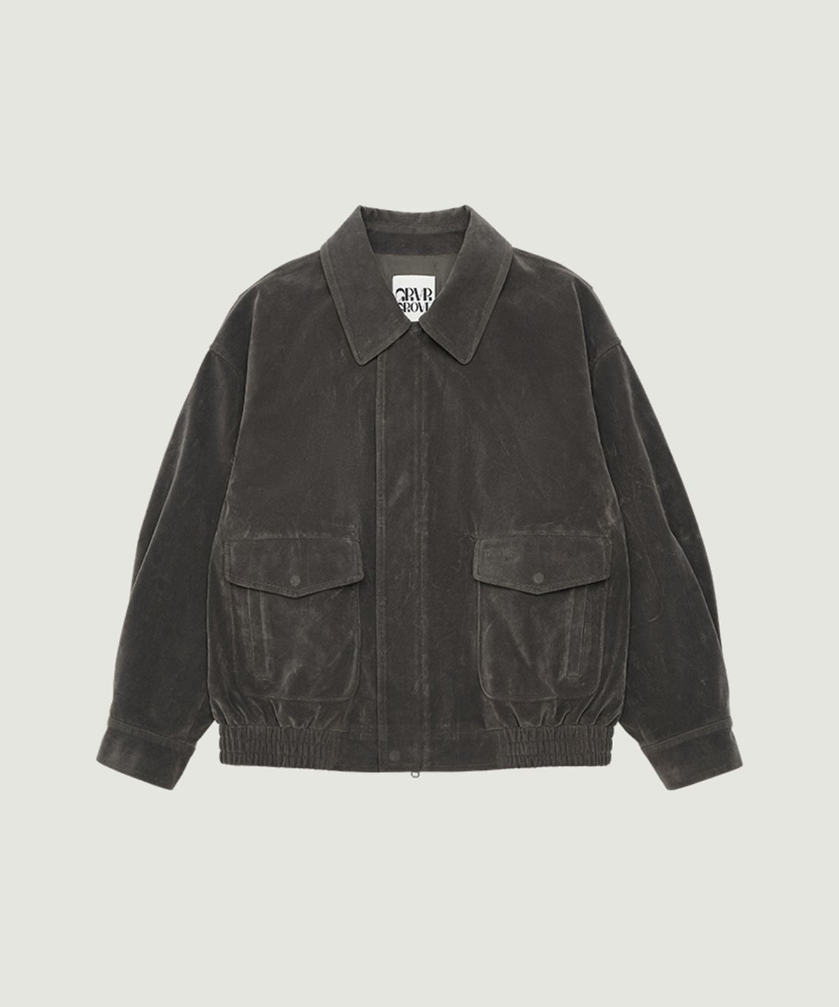 그로브(GROVE) LUSSON SUADE JUMPER (CHARCOAL)