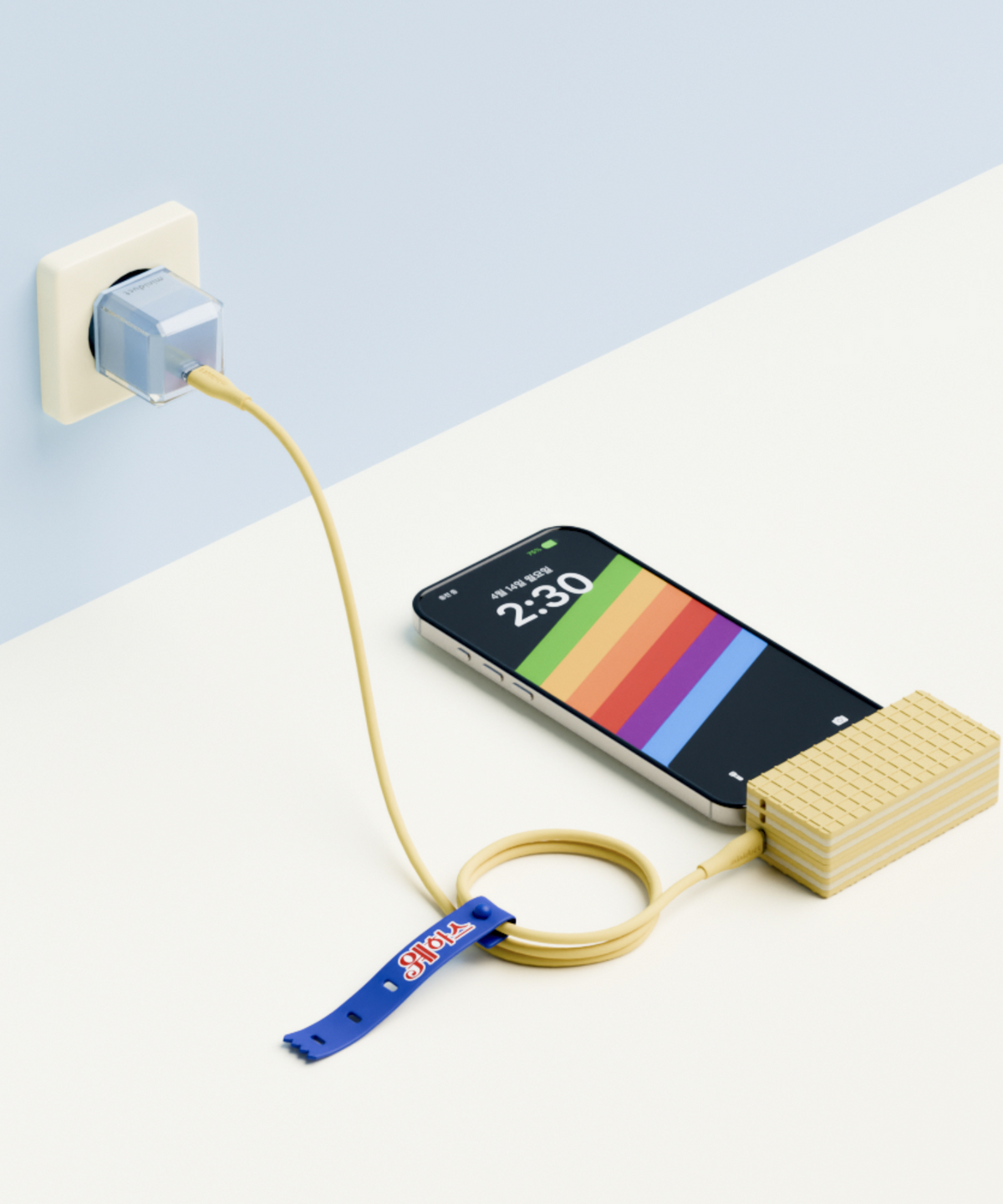 미니덕트(MINIDUCT) [미니덕트x해태제과]웨하스 도킹형 보조배터리 5000mAh