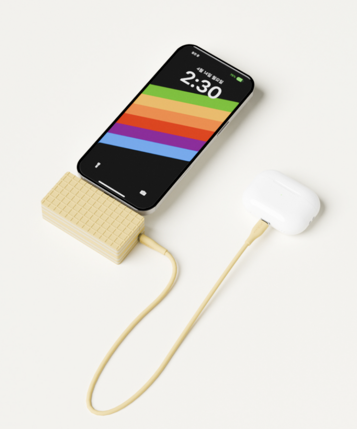 미니덕트(MINIDUCT) [미니덕트x해태제과]웨하스 도킹형 보조배터리 5000mAh