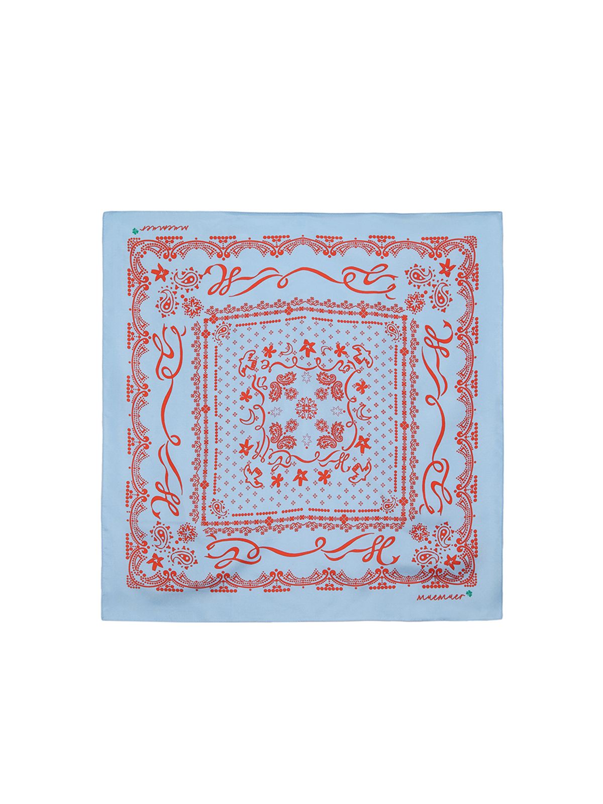 뮈뮈에르(MUEMUER) Bird Start Paisley Bandana Silk Scarf MU2611SC501V_2color