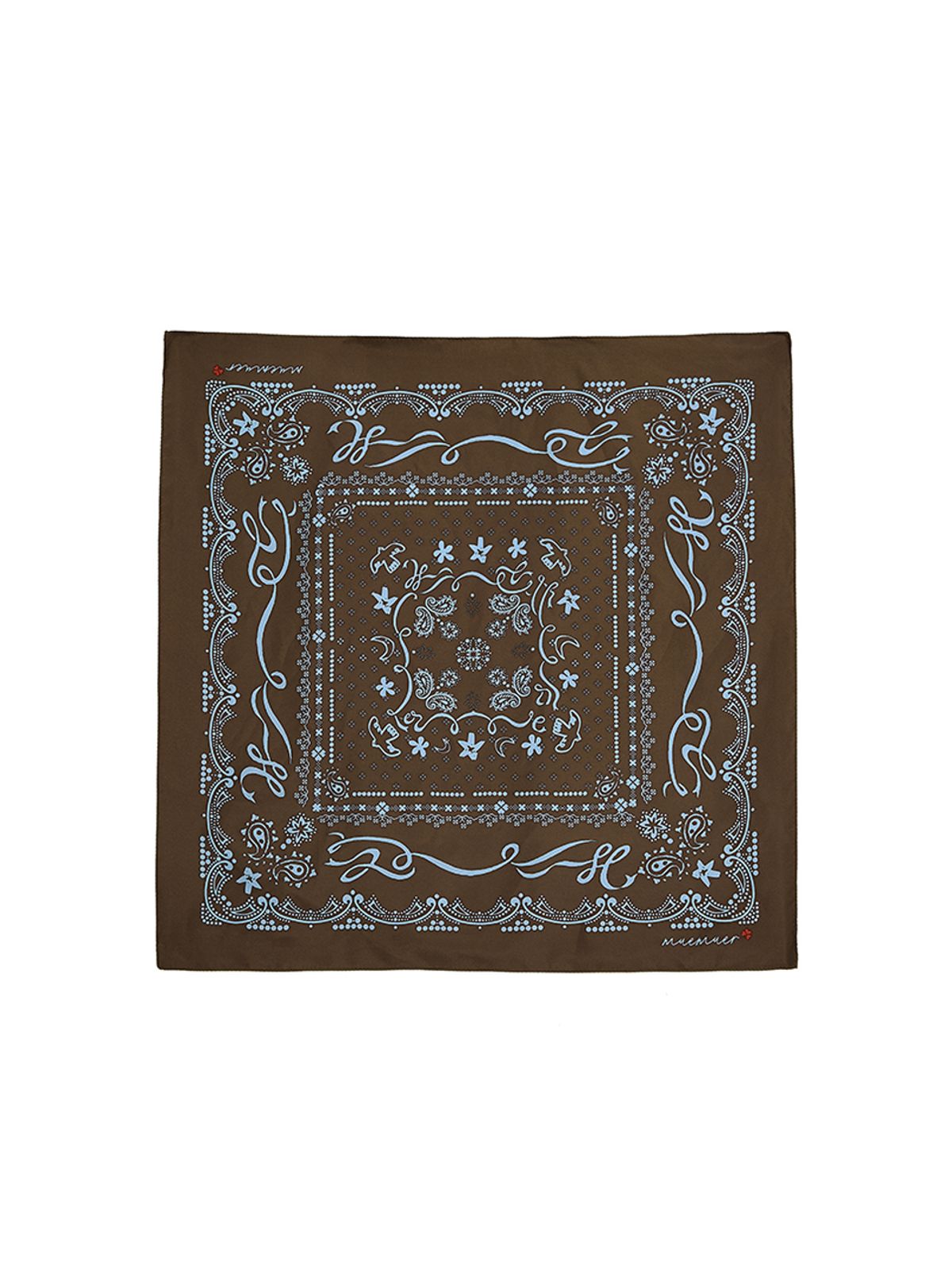 뮈뮈에르(MUEMUER) Bird Start Paisley Bandana Silk Scarf MU2611SC501V_2color