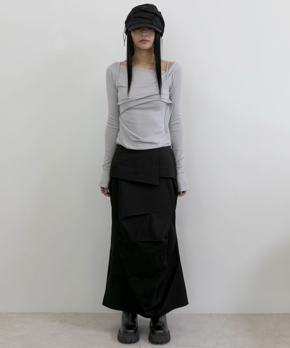 플레어업(FLAREUP) Soi Draped Cap (FL-743_Black)