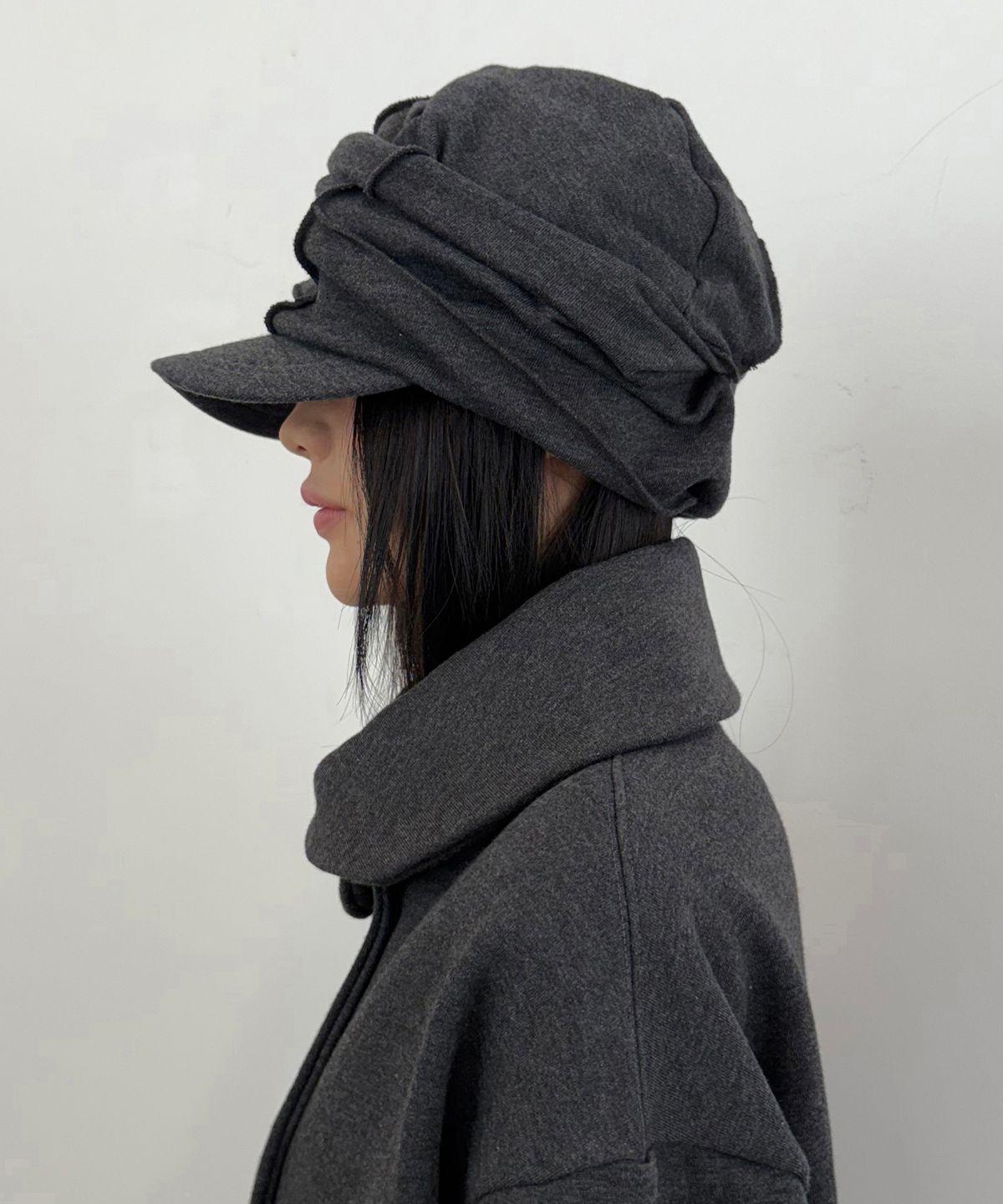 플레어업(FLAREUP) Soi Draped Cap (FL-743_Charcoal)