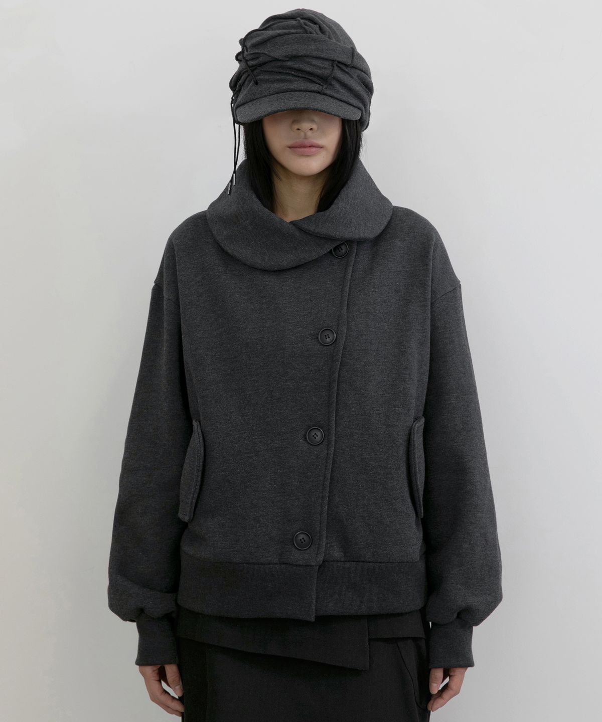 플레어업(FLAREUP) Soi Draped Cap (FL-743_Charcoal)