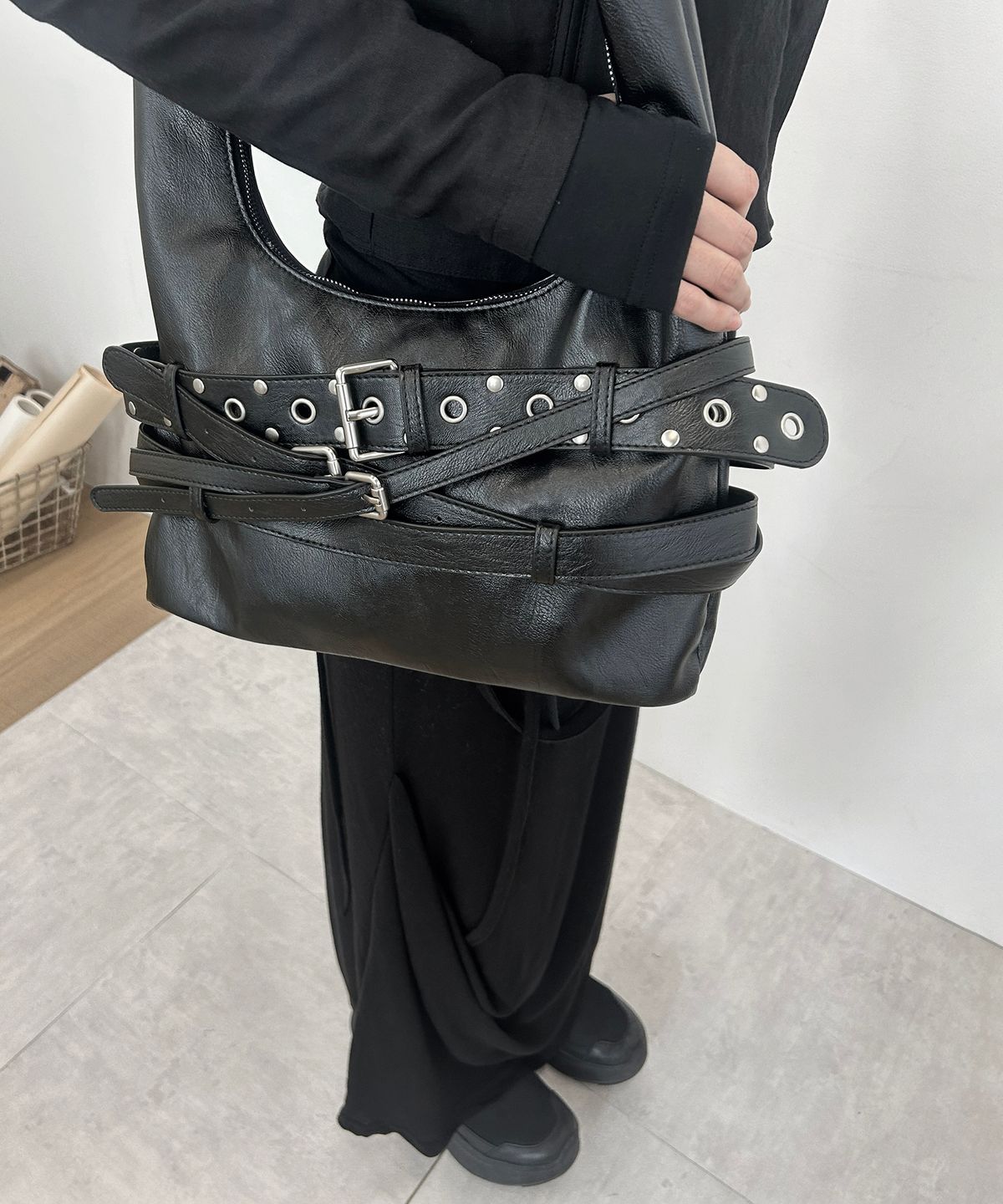 플레어업(FLAREUP) 3-Layered Belted Bag (FL-742_Black)
