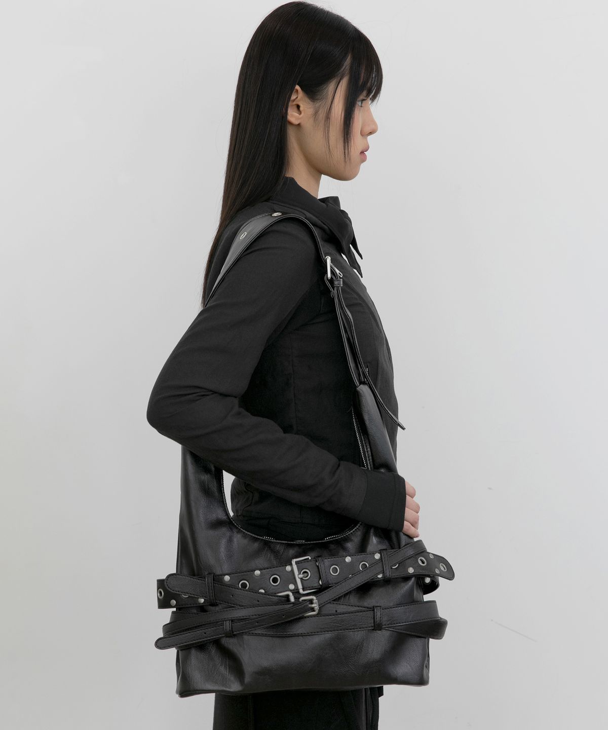 플레어업(FLAREUP) 3-Layered Belted Bag (FL-742_Black)