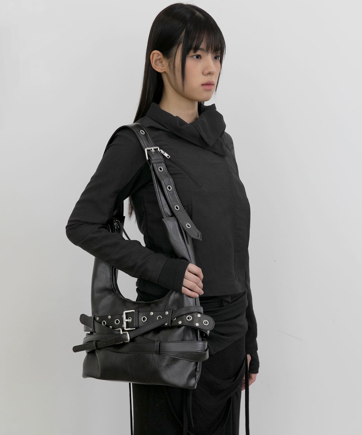 플레어업(FLAREUP) 3-Layered Belted Bag (FL-742_Black)