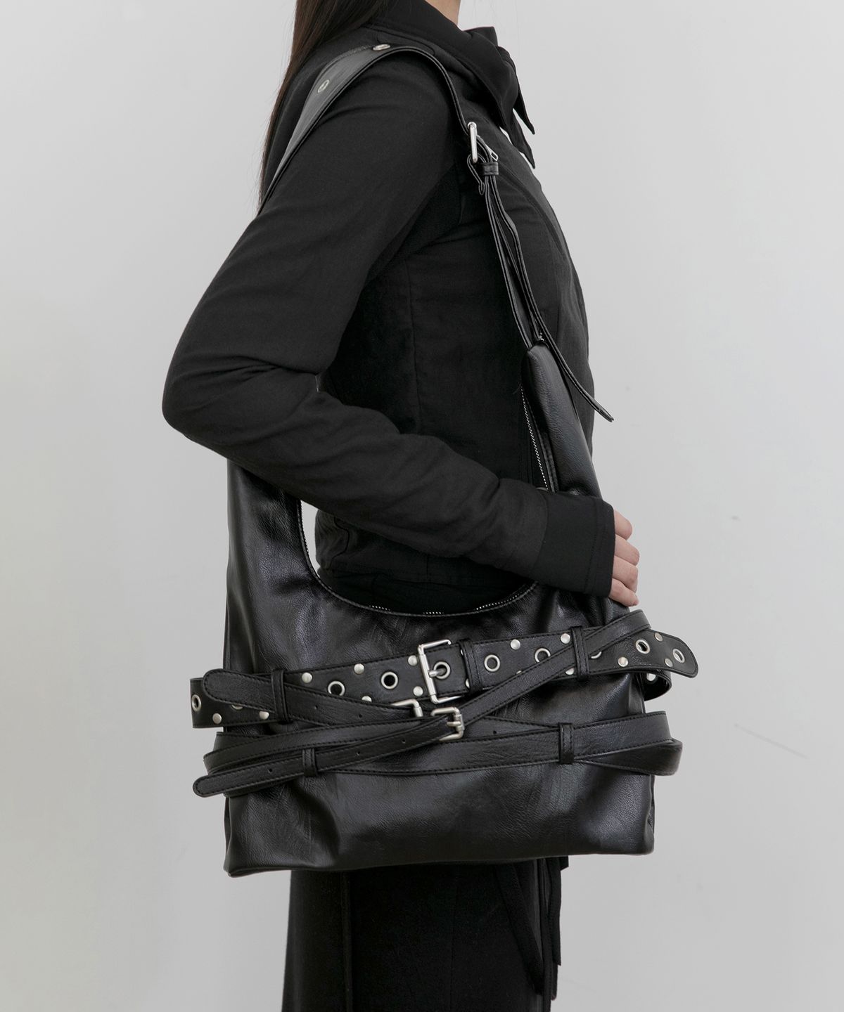 플레어업(FLAREUP) 3-Layered Belted Bag (FL-742_Black)