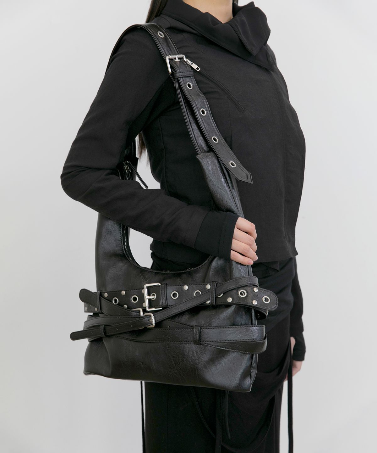 플레어업(FLAREUP) 3-Layered Belted Bag (FL-742_Black)
