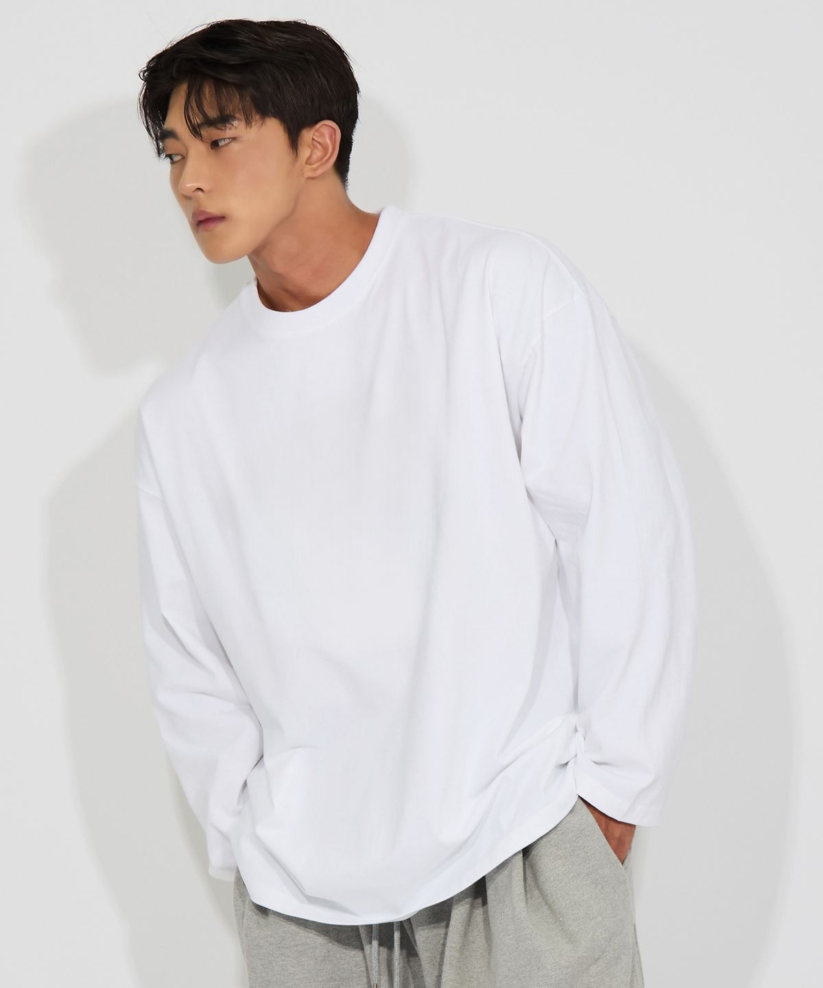 베트랙트(BATTRACT) [2PACK] 무지 특양면 오버핏 롱 슬리브 2COLOR