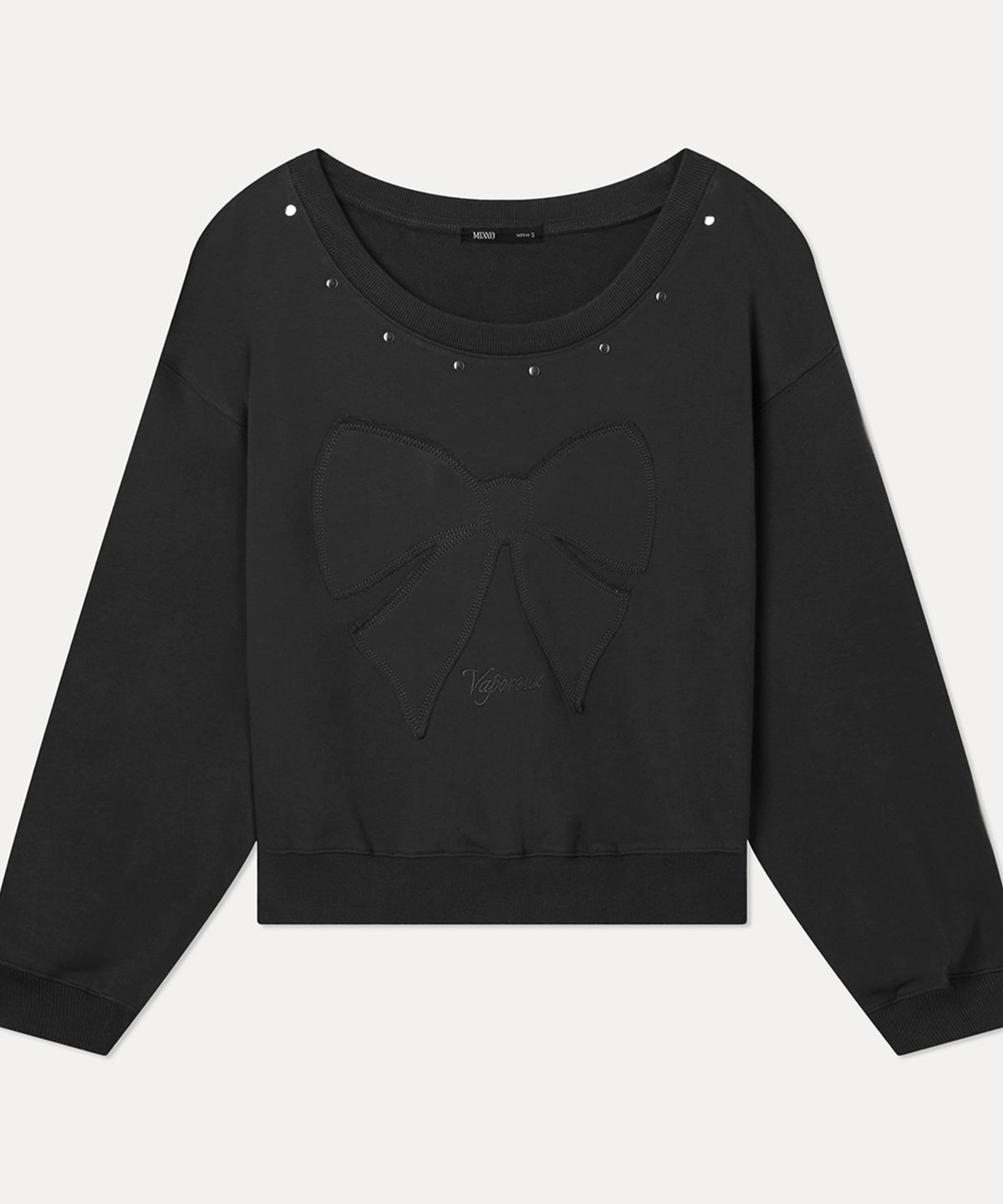 미쏘(MIXXO) 기모 스터드 원숄더 스웻 셔츠  RE LWFV49A_MIWLWG12QA