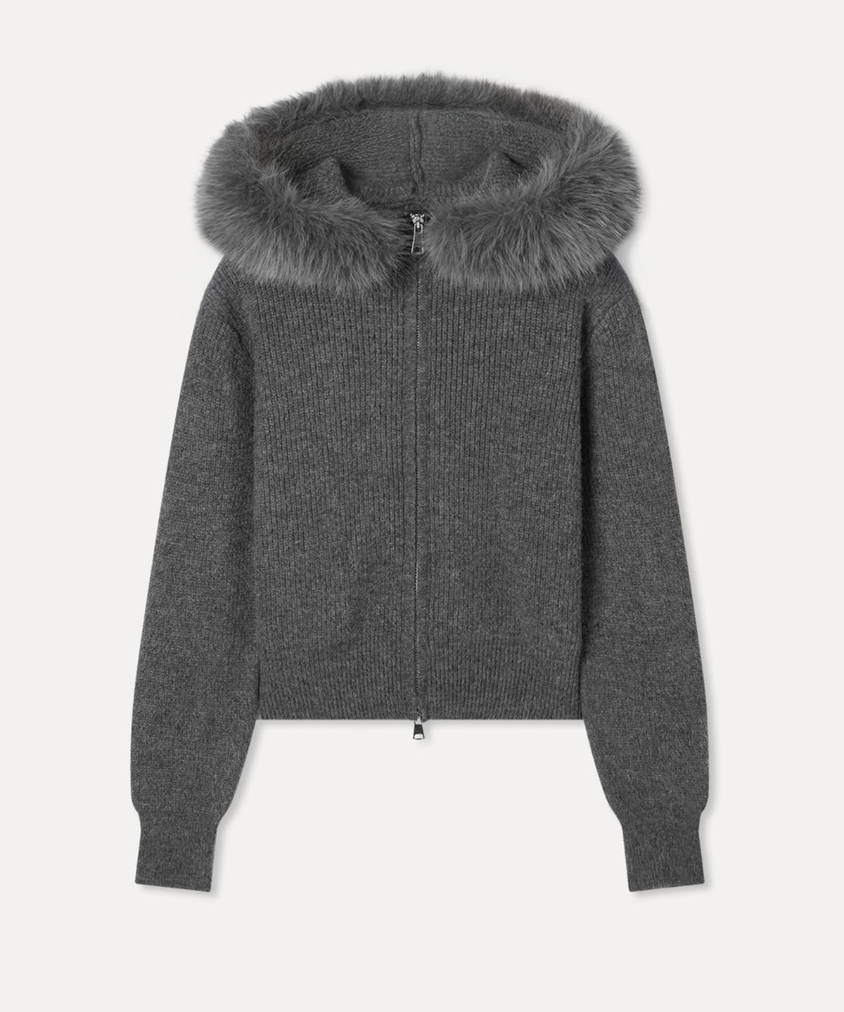 미쏘(MIXXO) 퍼 후드 니트집업 가디건 RE CKG12SS_MIWCKG31QS