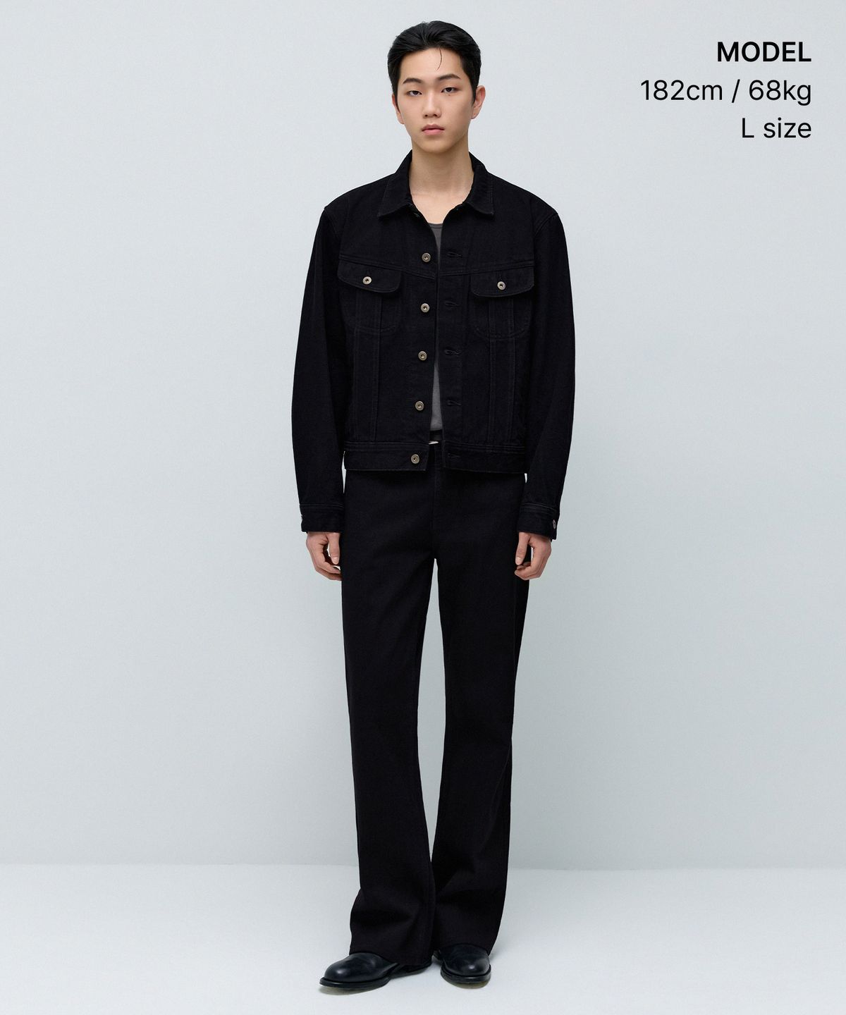 무신사 스탠다드(MUSINSA STANDARD) 프레리 데님 트러커 재킷 [블랙]